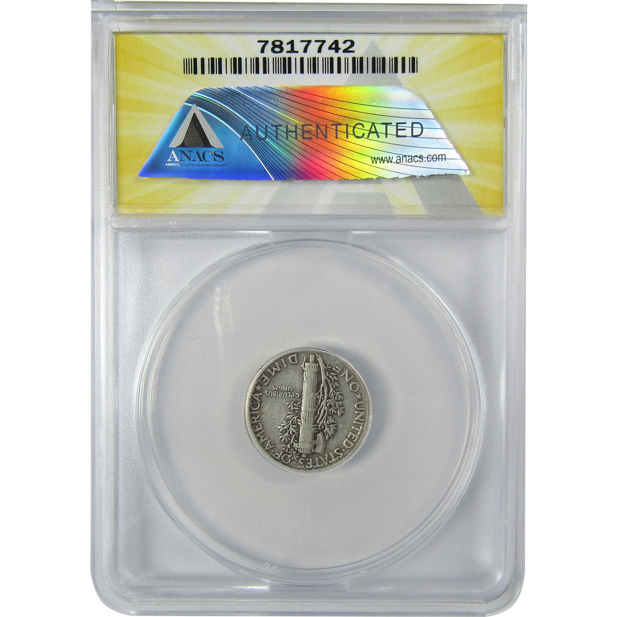 1942/1 Mercury Silver Dime VF 35 Details ANACS 10c Coin SKU:CP765