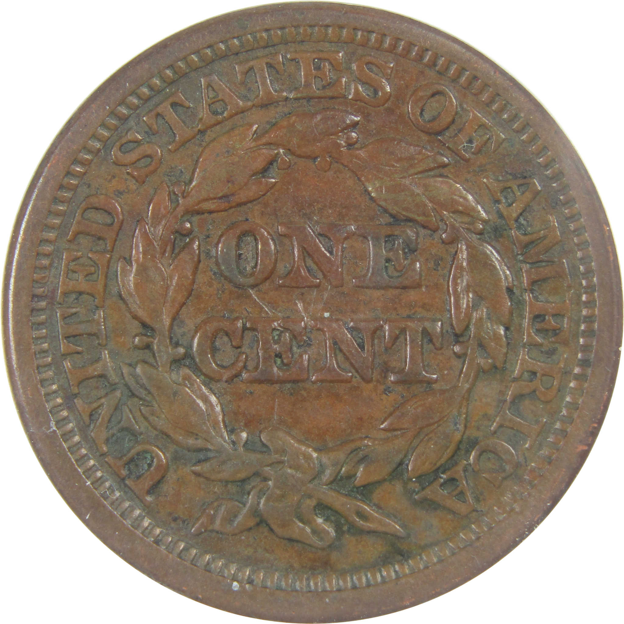 1845 Braided Hair Large Cent VF 30 Details ANACS Copper SKU:I16057