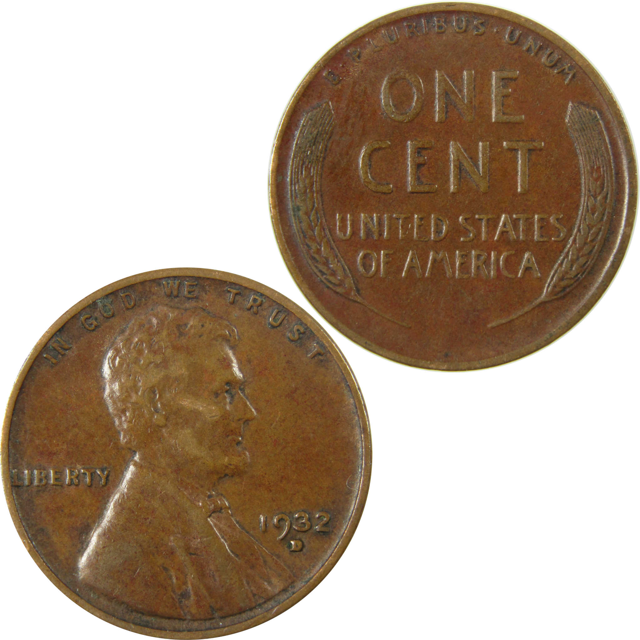 1932 D Lincoln Wheat Cent VF Very Fine Penny 1c Coin SKU:I26690
