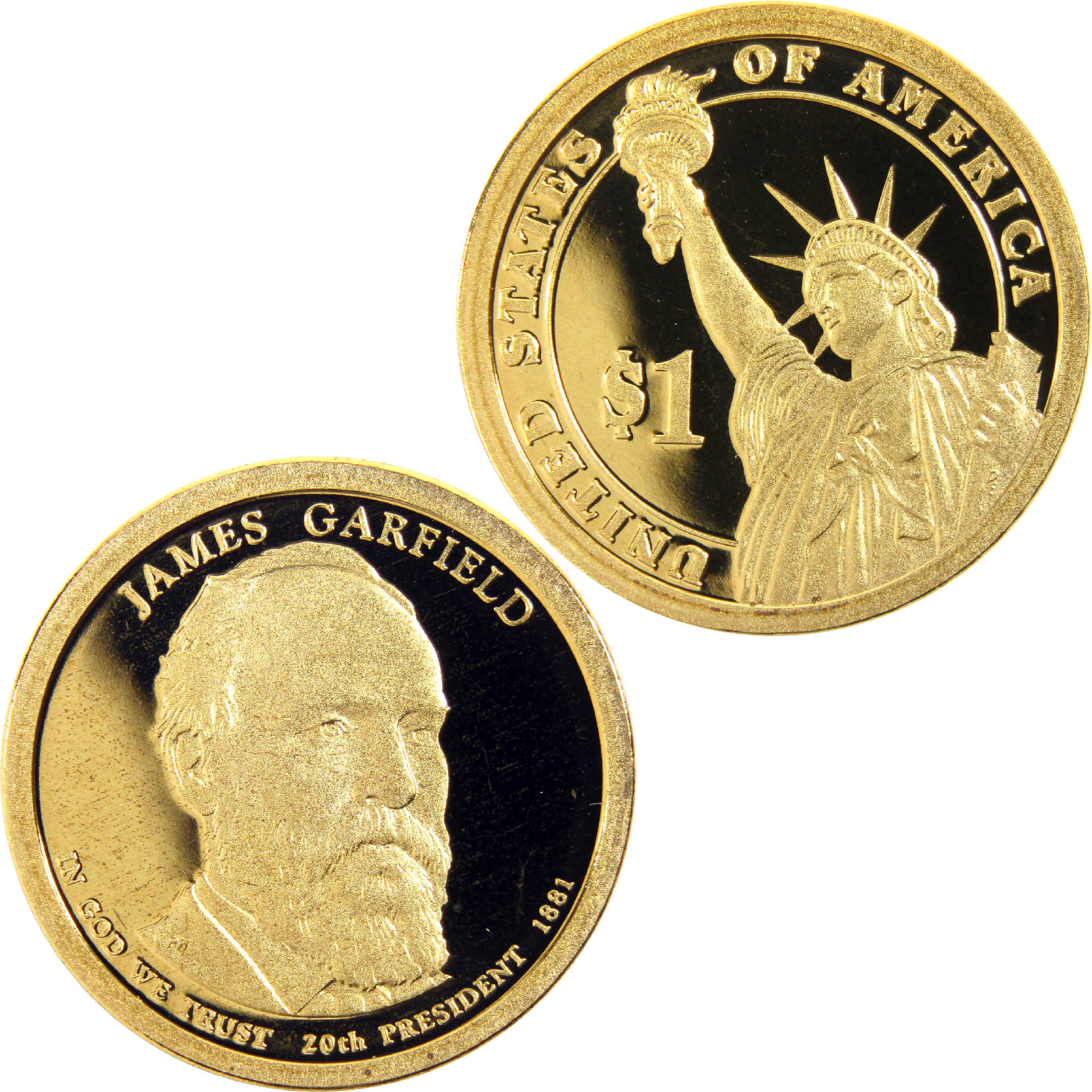 2011 S James A Garfield Presidential Dollar Choice Proof $1 Coin