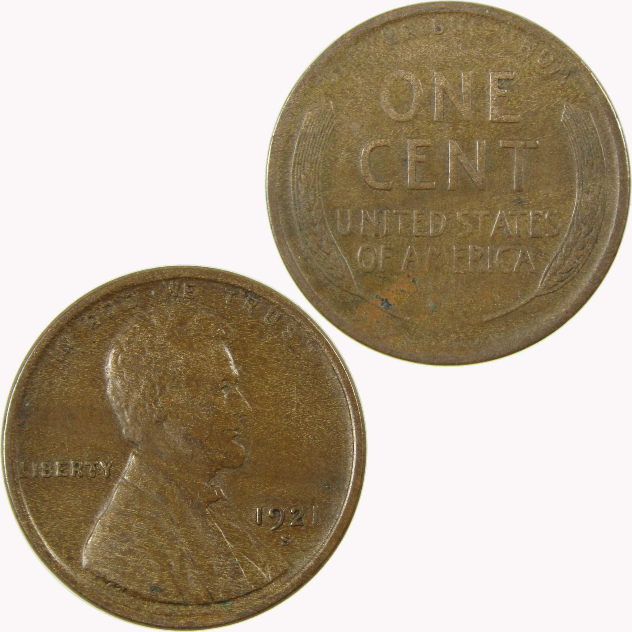 1921 S Lincoln Wheat Cent XF EF Extremely Fine Penny SKU:I26598