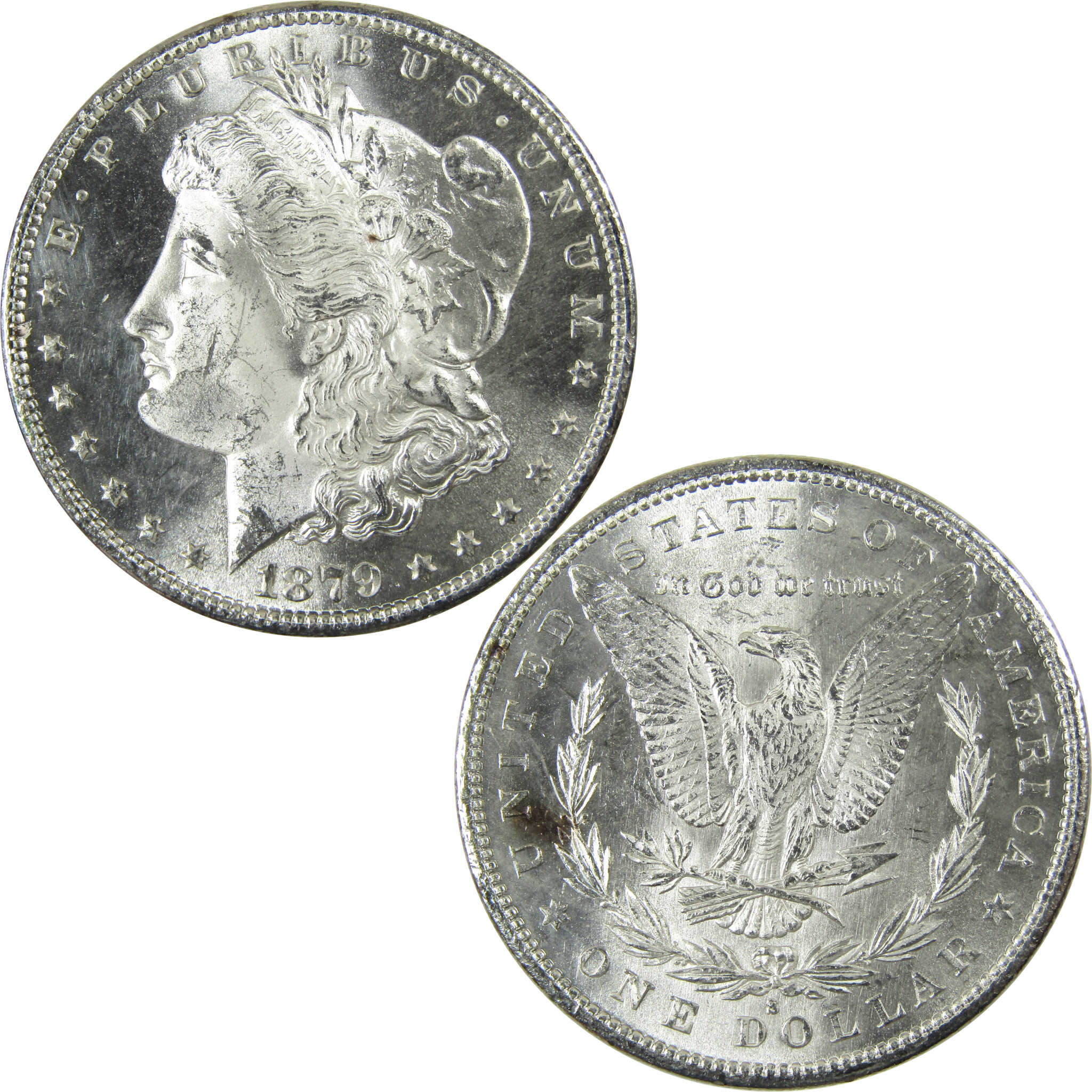 1879 S Rev 79 Morgan Silver Dollar Uncirculated Mint State SKU:I27084