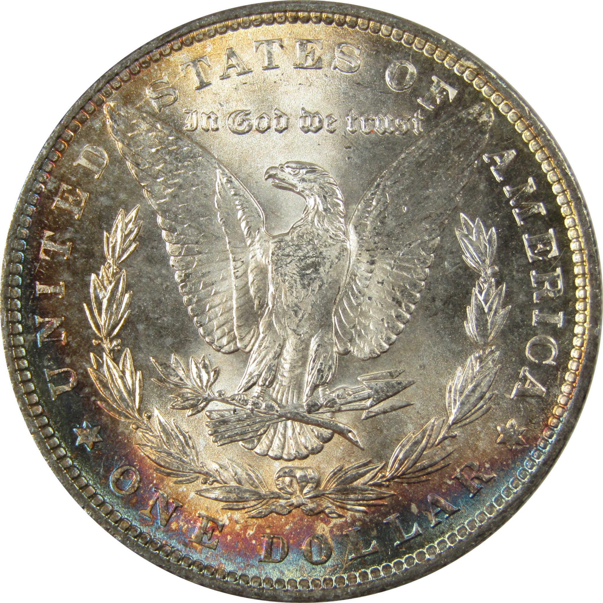 1886 Morgan Silver Dollar Uncirculated Mint State Toned SKU:I25887
