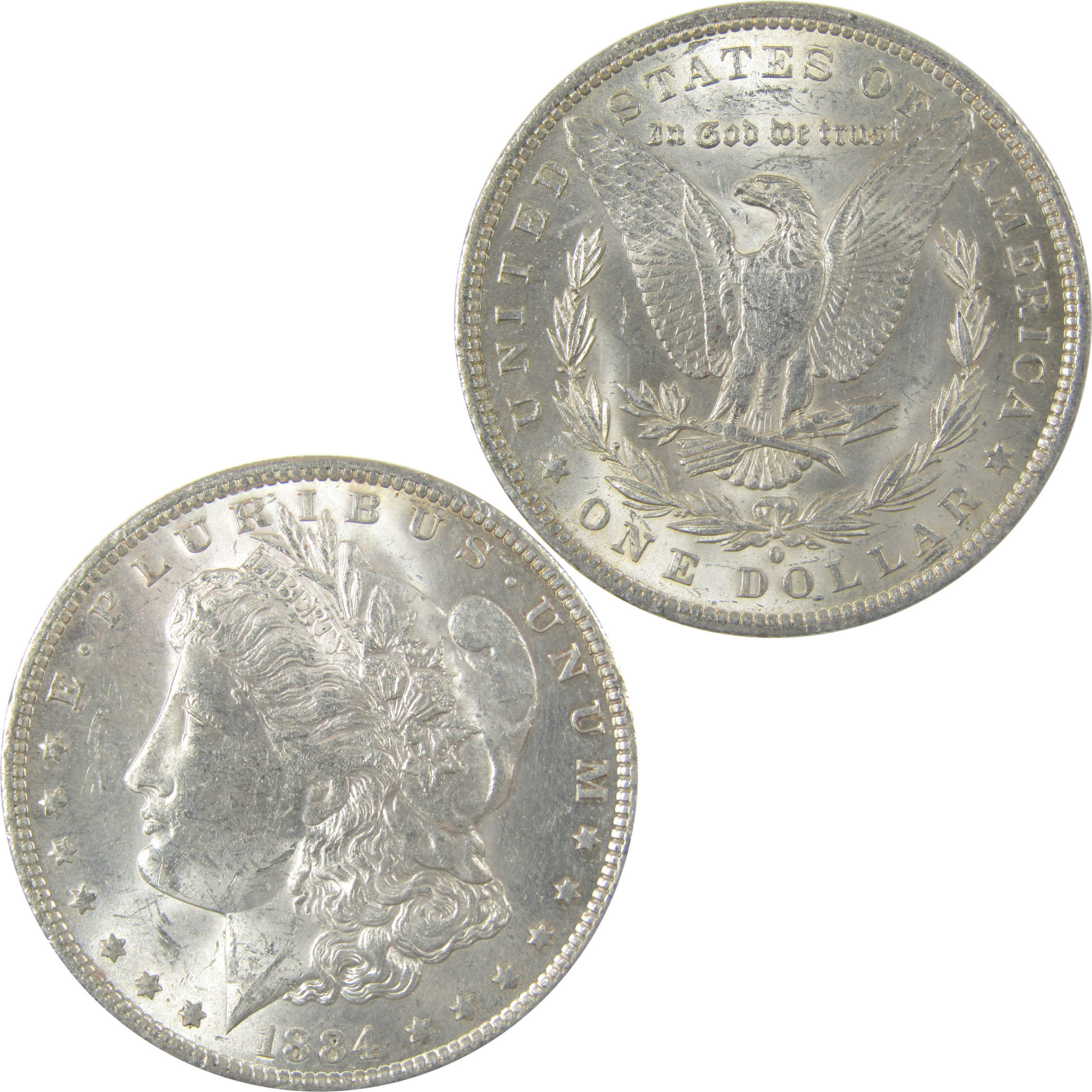 1884 O Morgan Silver Dollar Uncirculated Mint State $1 Coin SKU:I23787