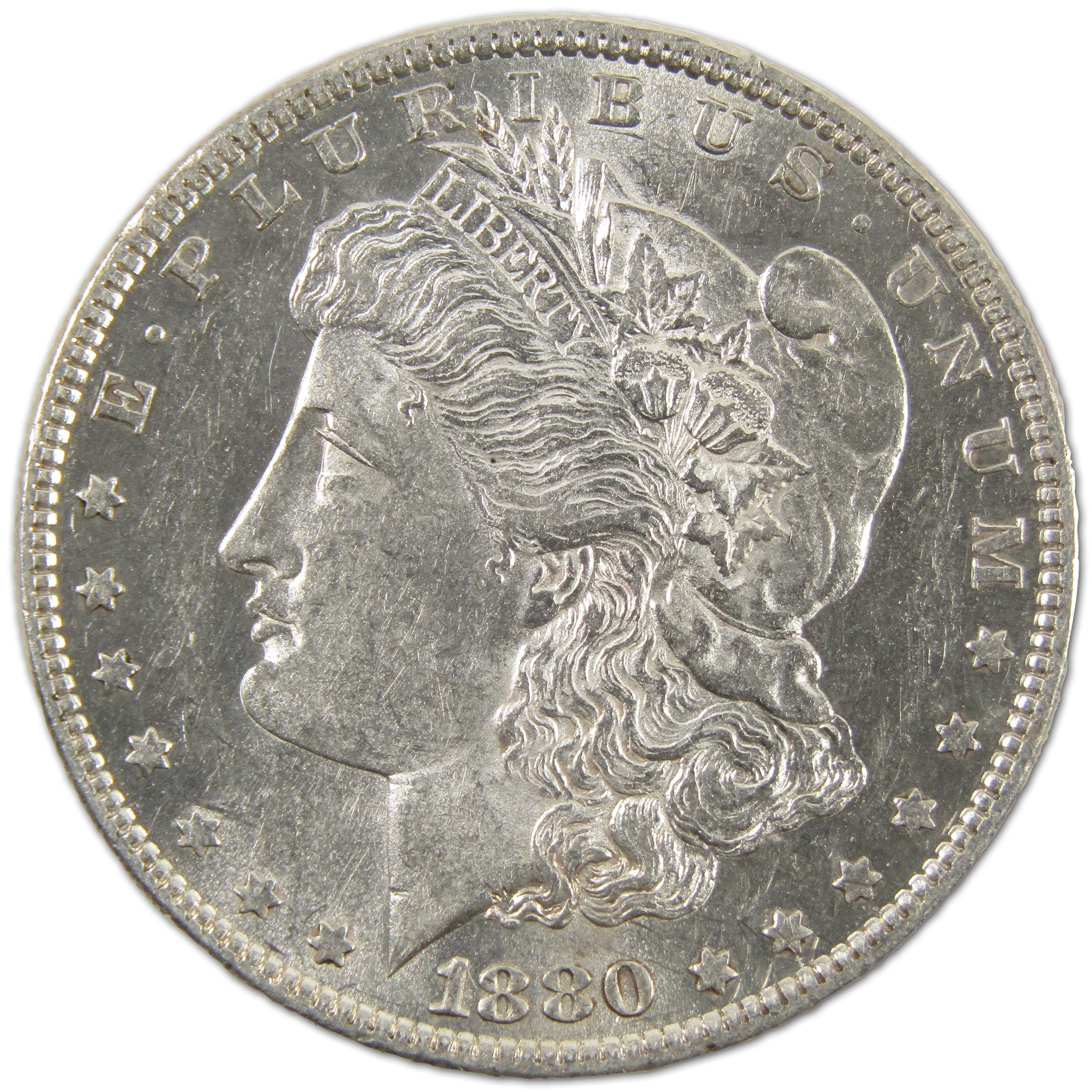 1880 O Morgan Dollar Borderline Uncirculated Silver $1 Coin SKU:I10503 - Morgan coin - Morgan silver dollar - Morgan silver dollar for sale - Profile Coins &amp; Collectibles