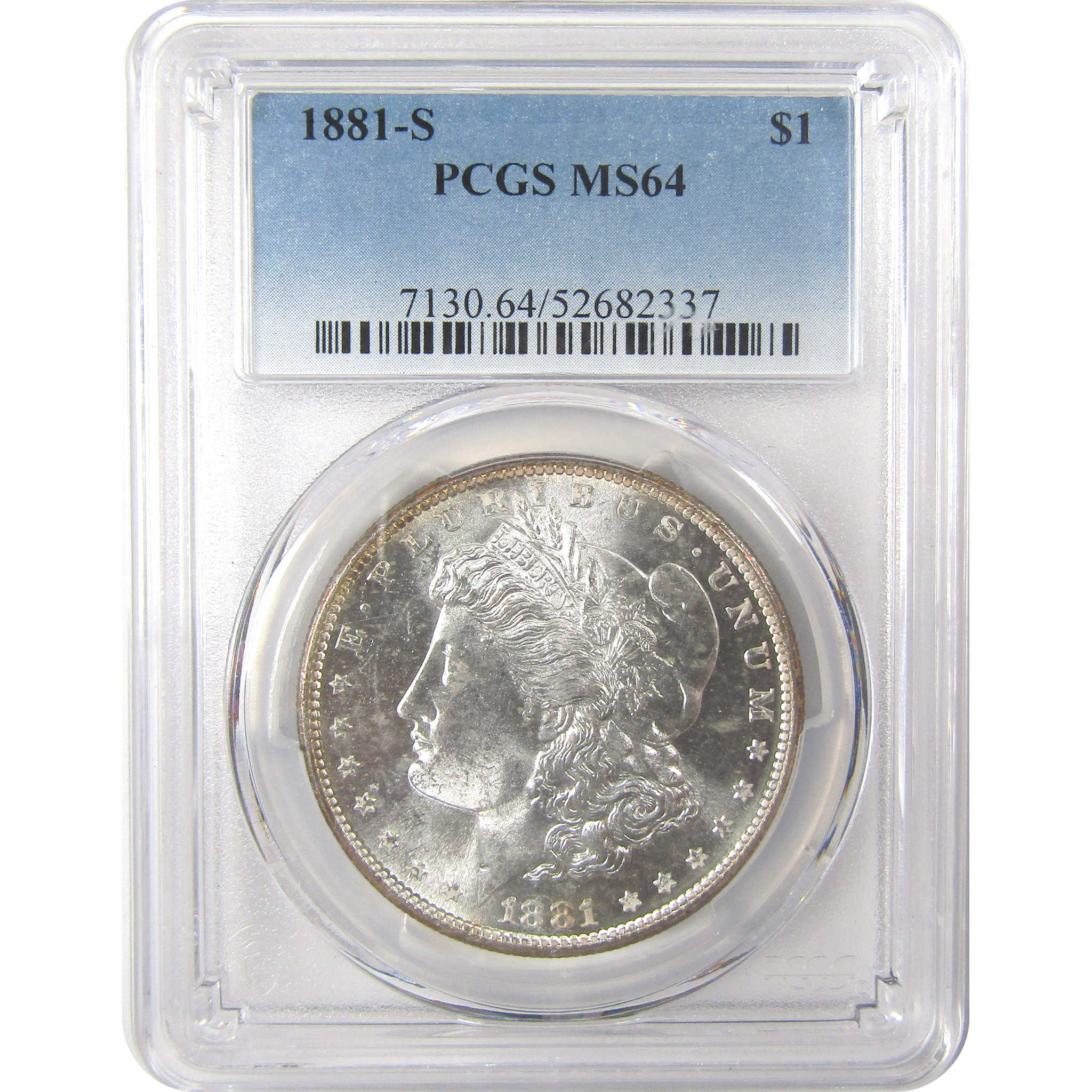1881 S Morgan Silver Dollar MS 64 PCGS Toned Reverse SKU:I23691