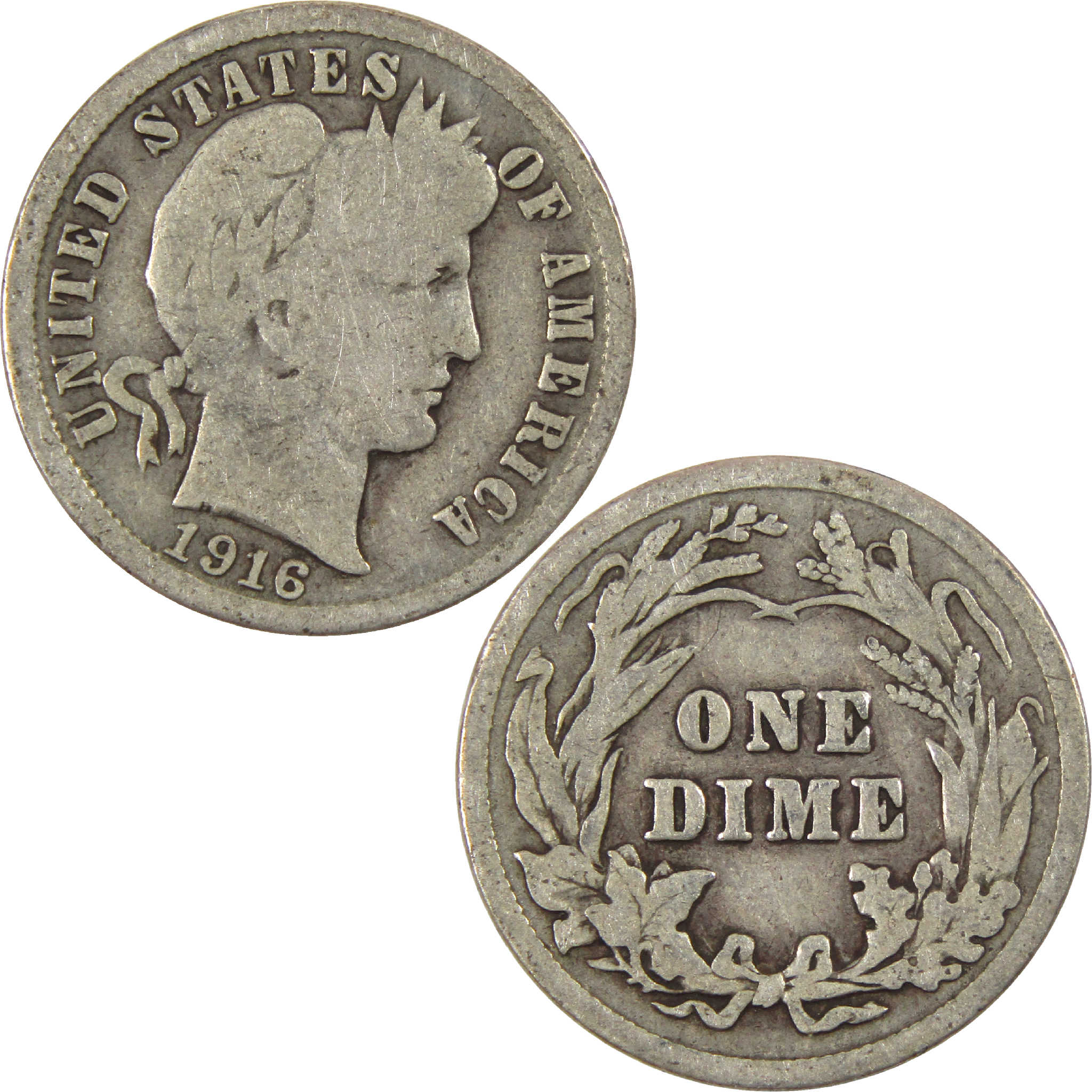 United states of america fashion one dime 1916