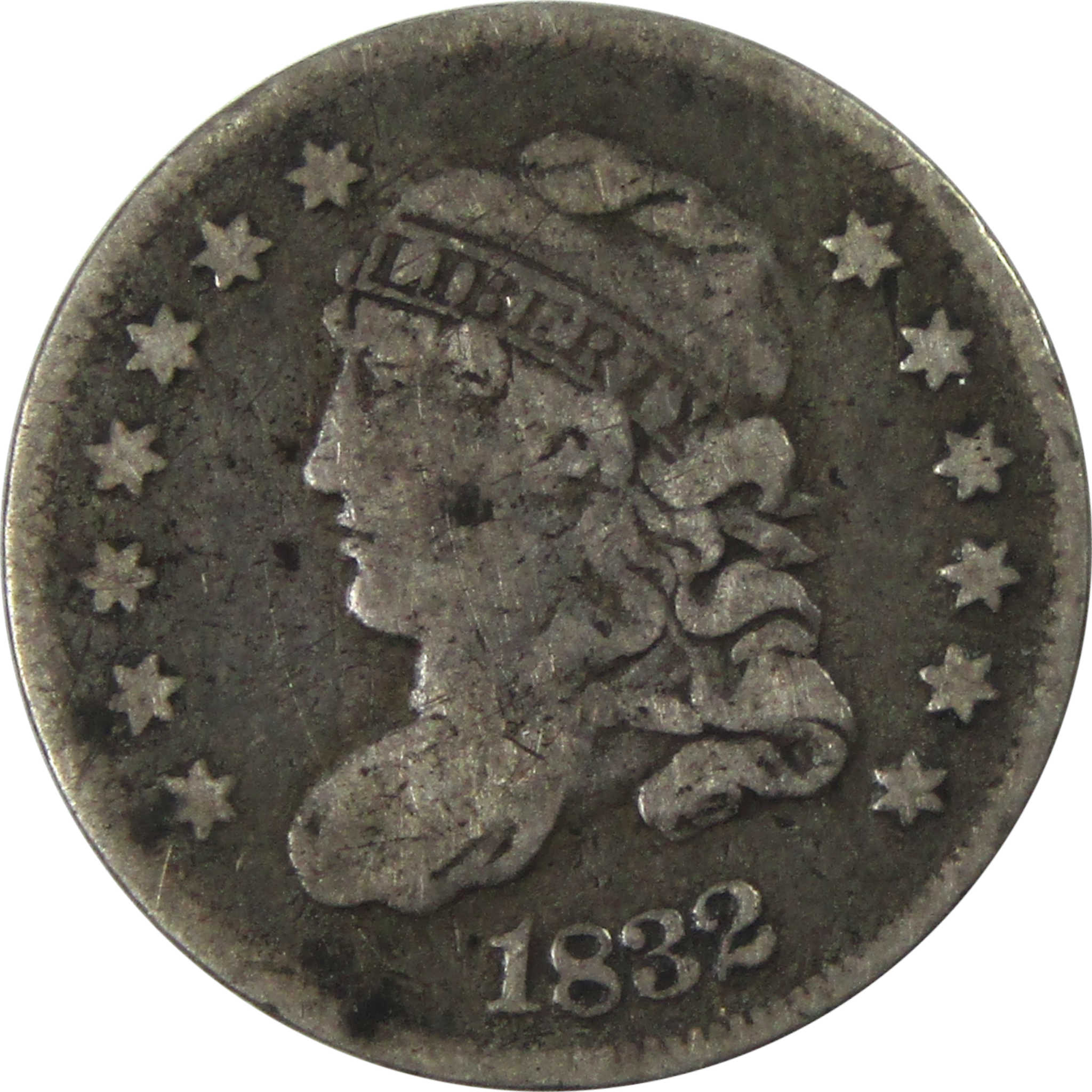 1832 Capped Bust Half Dime VG Very Good Silver 5c Coin SKU:I13957