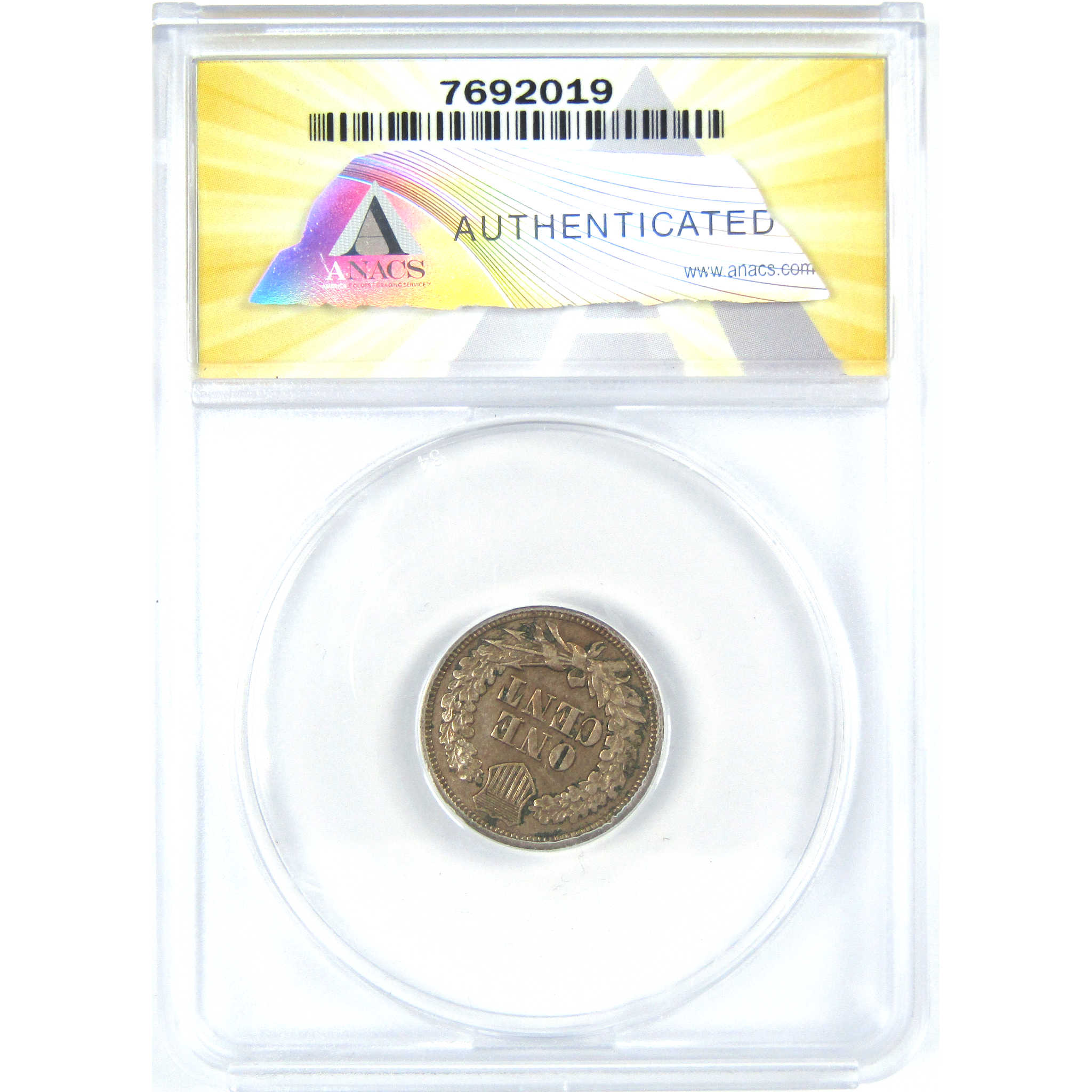 1863 Indian Head Cent AU 58 Details ANACS Copper-Nickel SKU:I16065