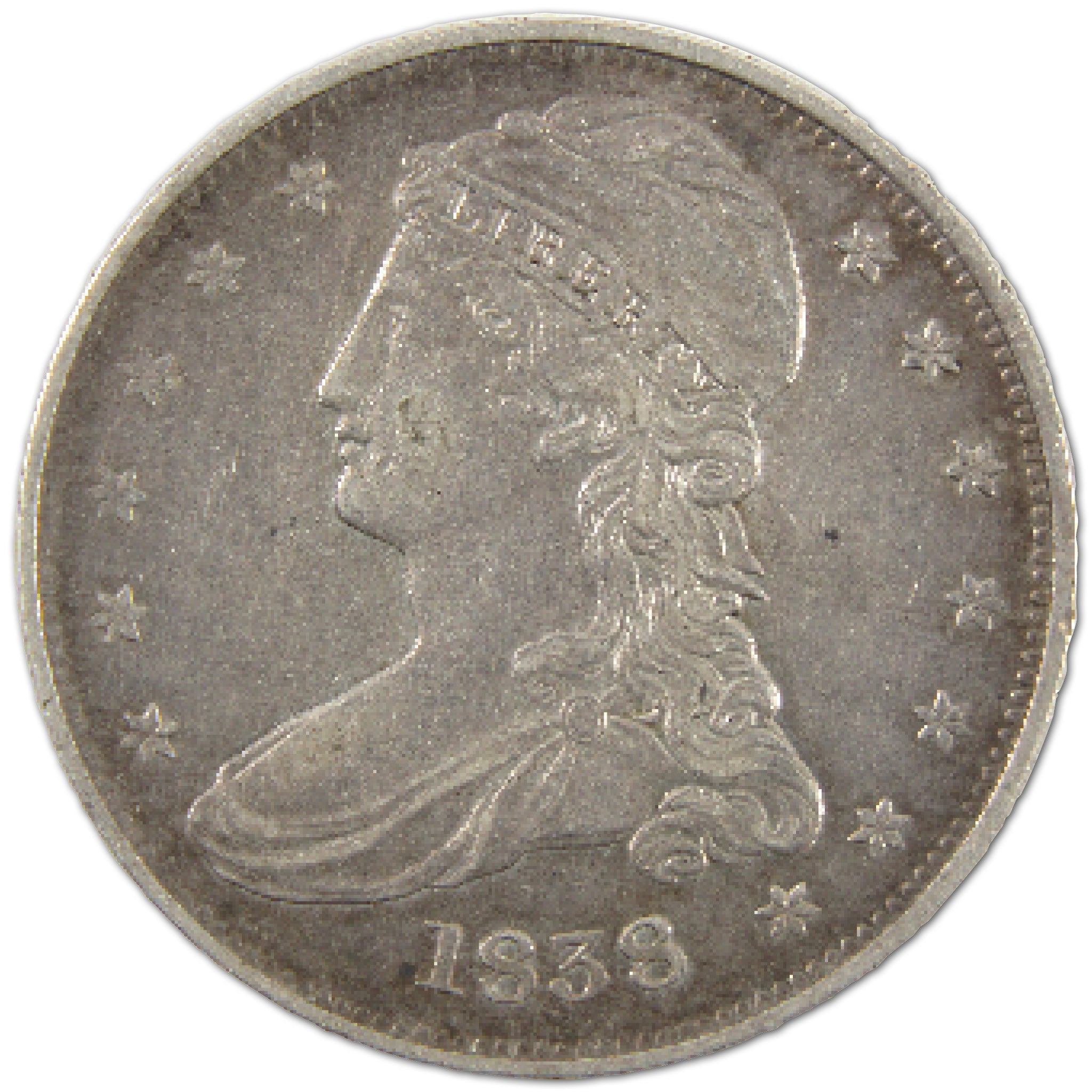 1838 Capped Bust Half Dollar XF Details Silver 50c Coin SKU:I10911