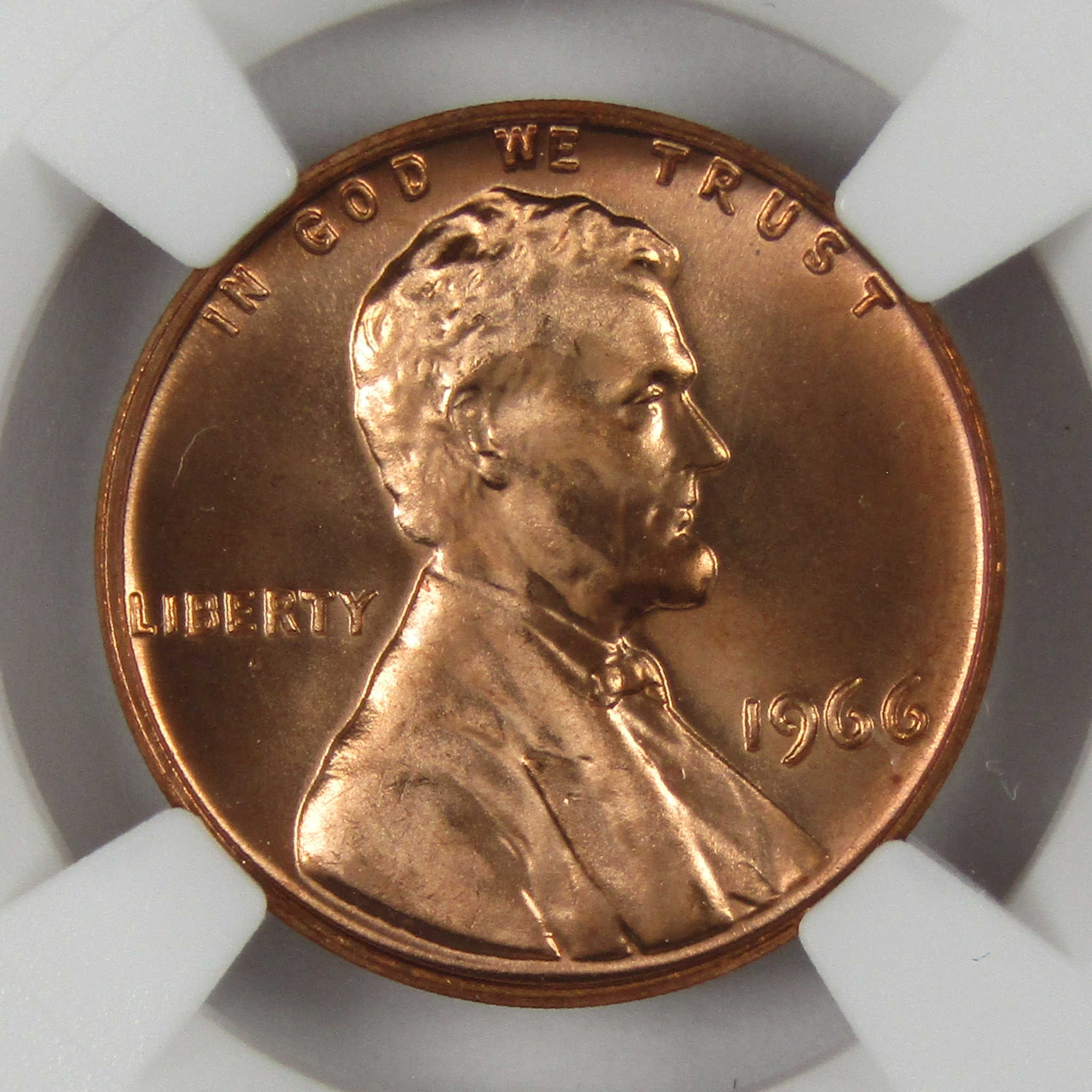 1966 SMS Lincoln Memorial Cent MS 68 RD NGC Uncirculated SKU:I27496