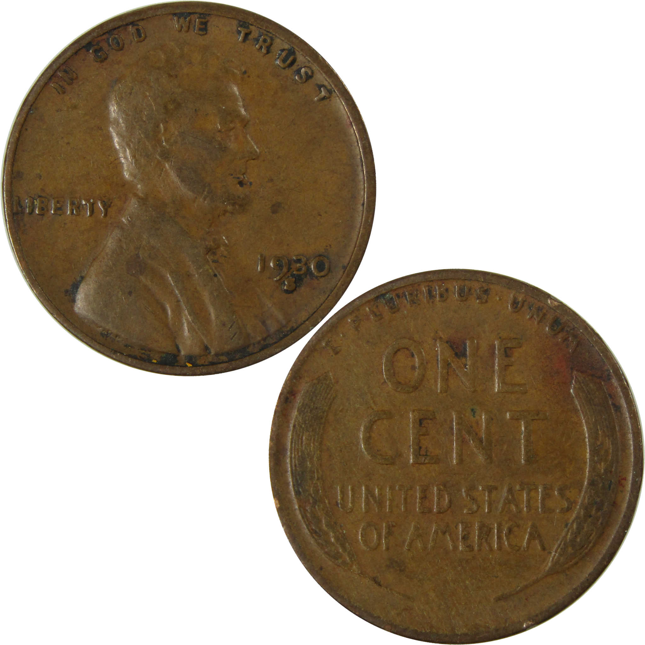 1930 S Lincoln Wheat Cent F Fine Penny 1c Coin Collectible SKU:I26668