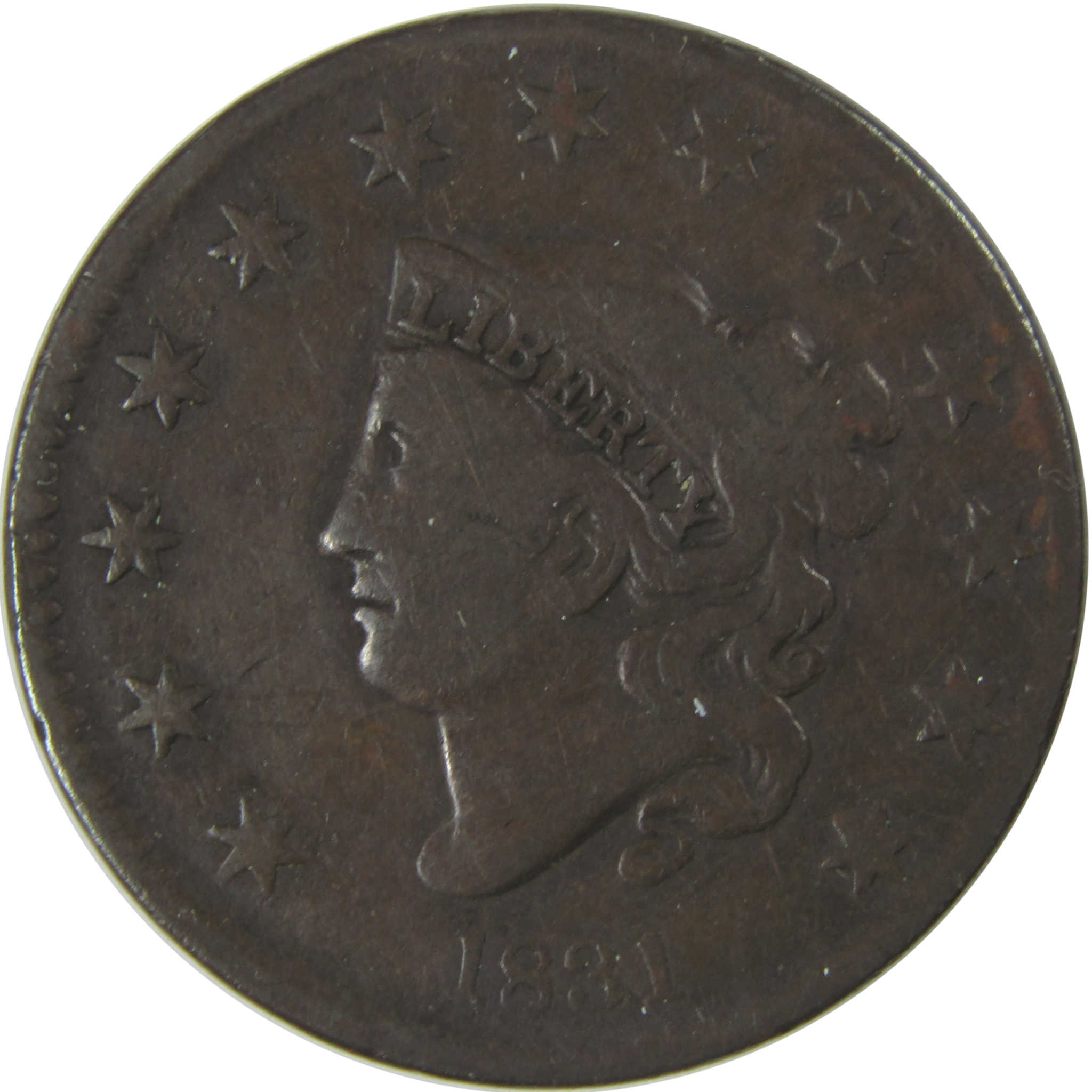 1831 Medium Letters Coronet Head Large Cent VG Very Good SKU:I22697