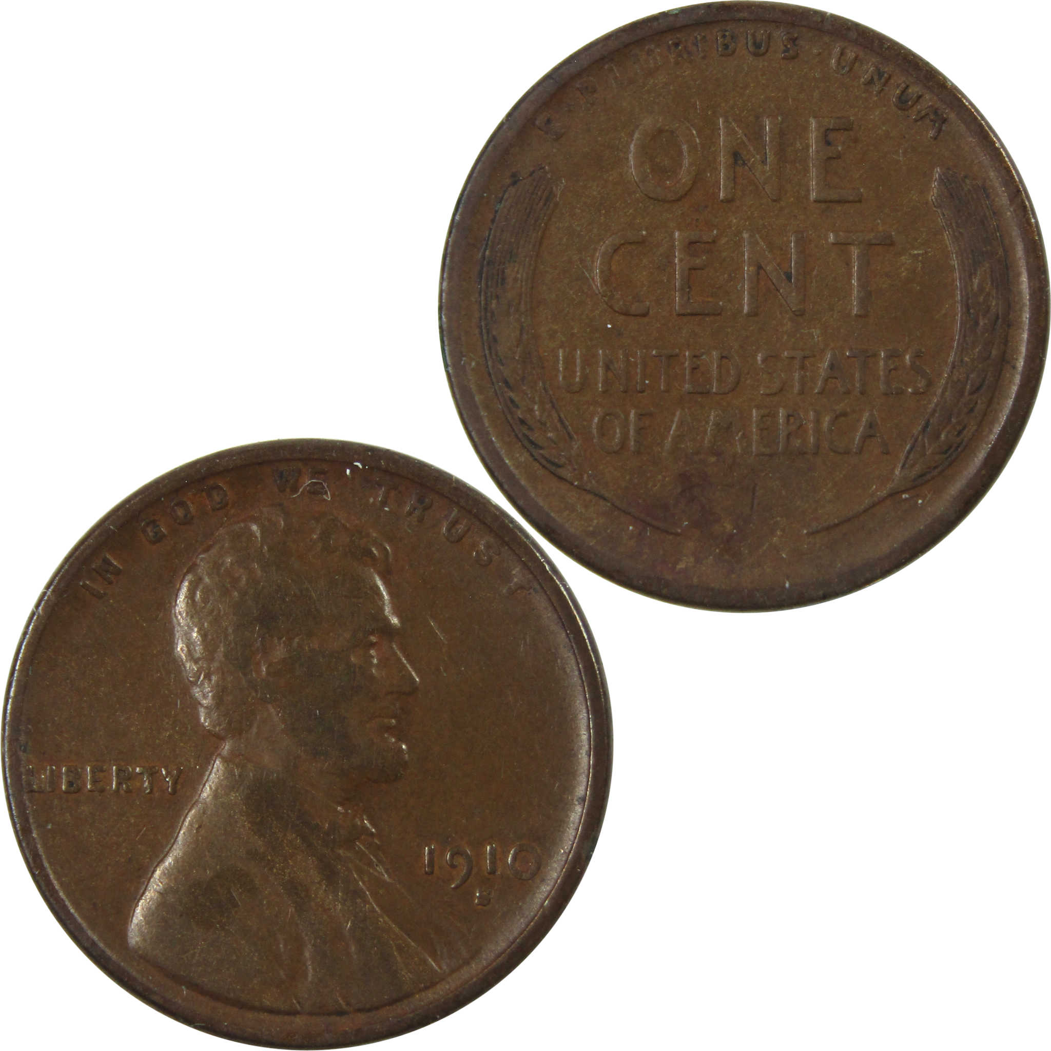 1910 S Lincoln Wheat Cent VF Very Fine Penny 1c Coin SKU:I13945