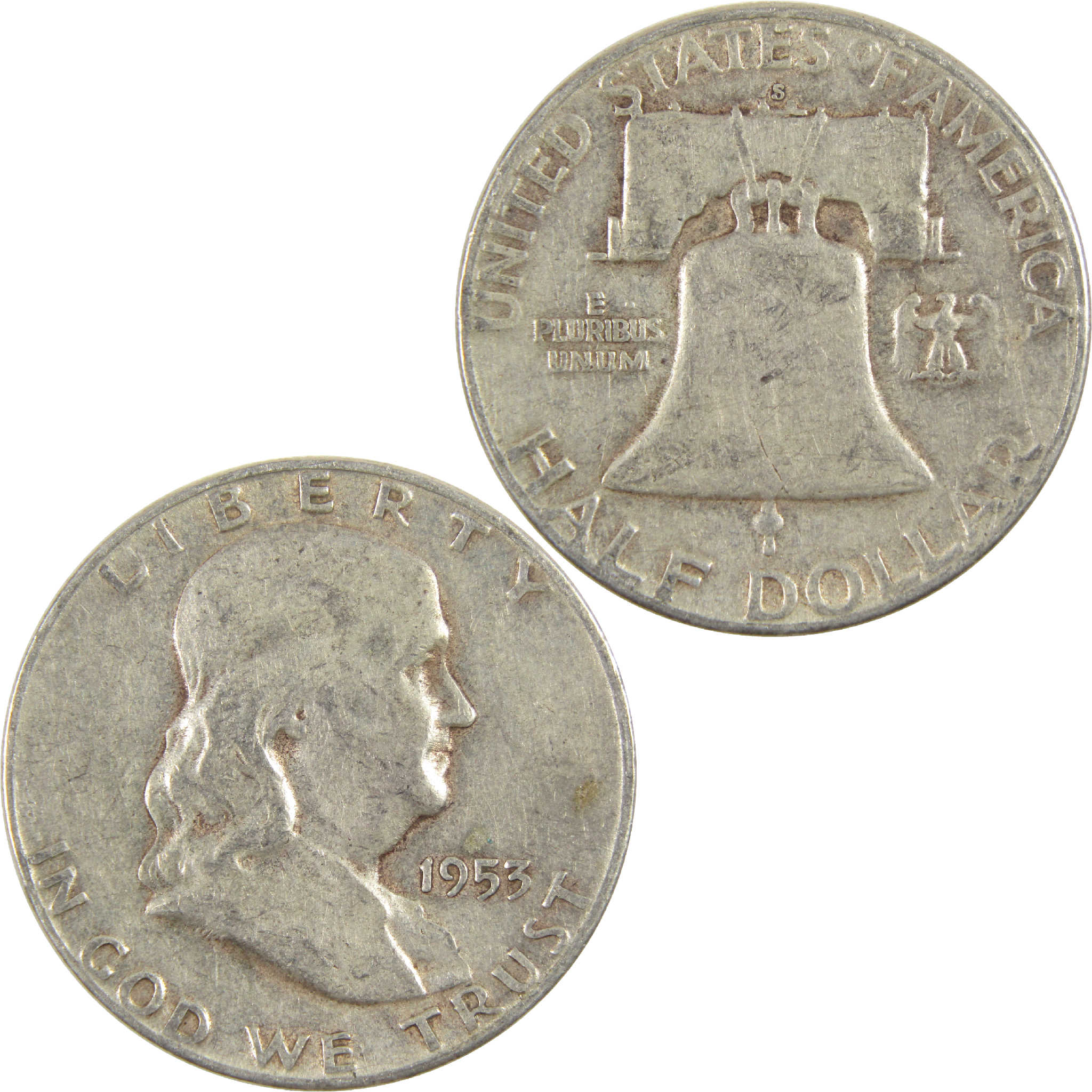 1953 S Franklin Half Dollar VG Very Good Silver 50c Coin