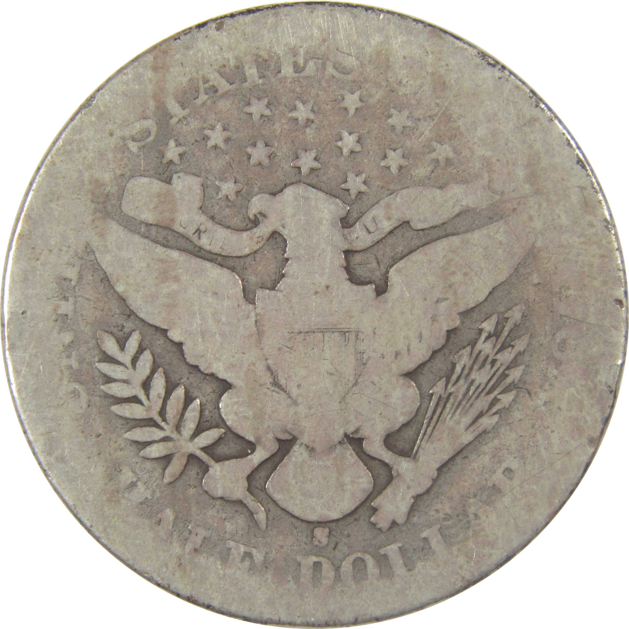 1895 S Barber Silver Half Dollar AG About Good 50c Coin SKU:I24581