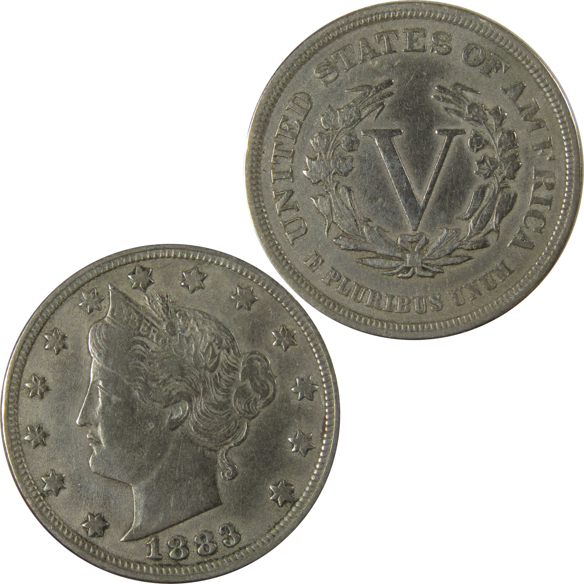 1883 No Cents Liberty Head V Nickel VF Very Fine Details SKU:I26524