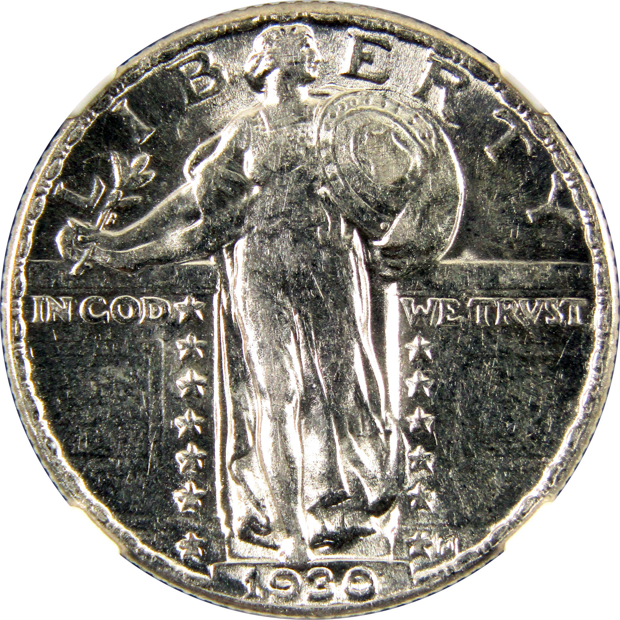 1930 Standing Liberty Quarter AU 58 NGC Silver 25c Coin SKU:I11024