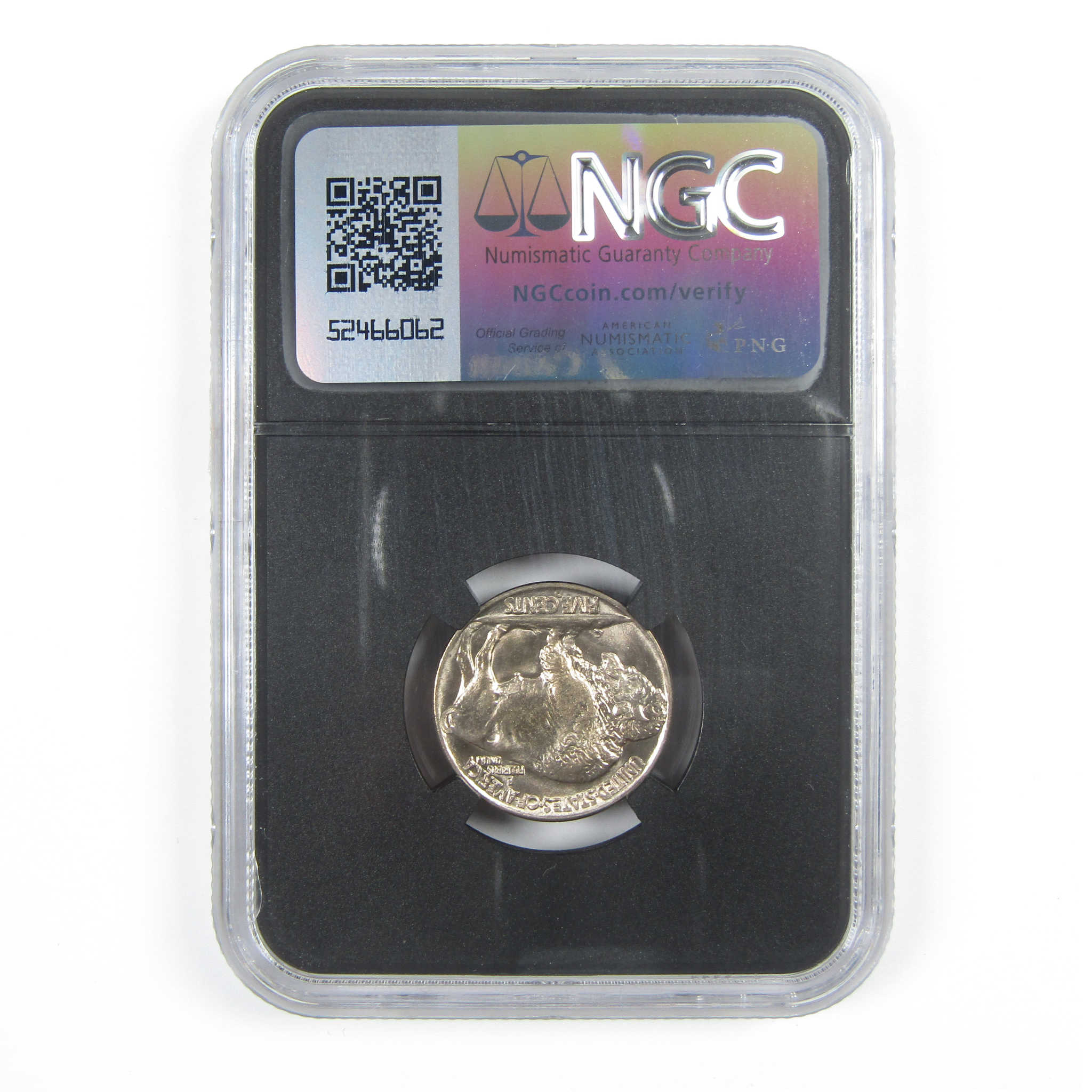 1938 D Buffalo Nickel MS 66 NGC 5c Original Bag Fragment SKU:I14601