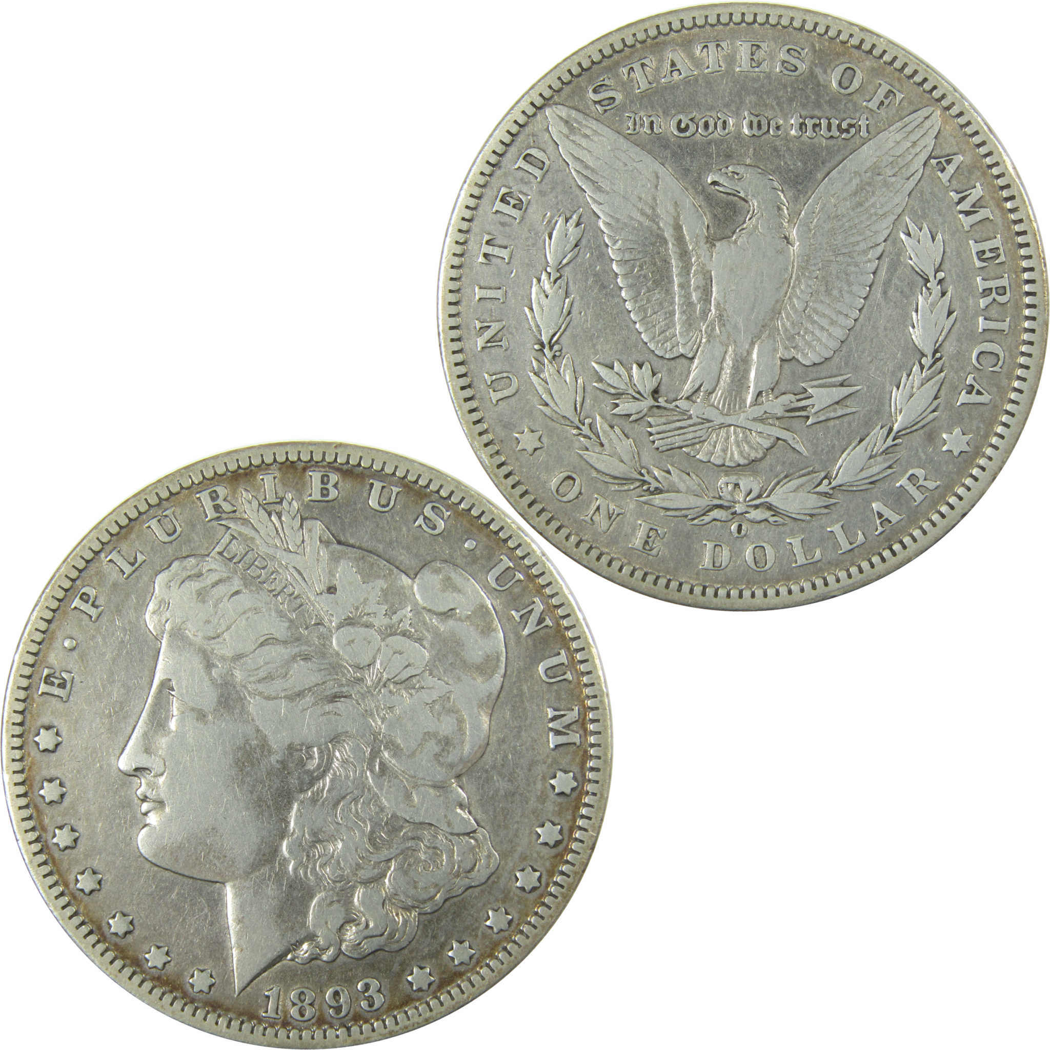 1893 O Morgan Silver Dollar F Fine Details $1 Coin SKU:I28088 - Morgan coin - Morgan silver dollar - Morgan silver dollar for sale - Profile Coins &amp; Collectibles