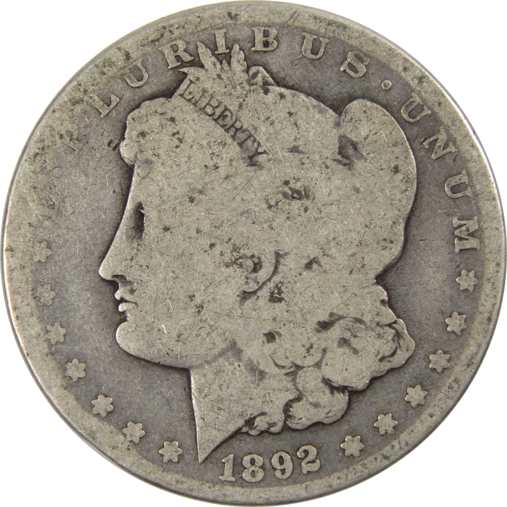 1892 S Morgan Dollar AG About Good 90% Silver $1 Coin SKU:I8344 - Morgan coin - Morgan silver dollar - Morgan silver dollar for sale - Profile Coins &amp; Collectibles