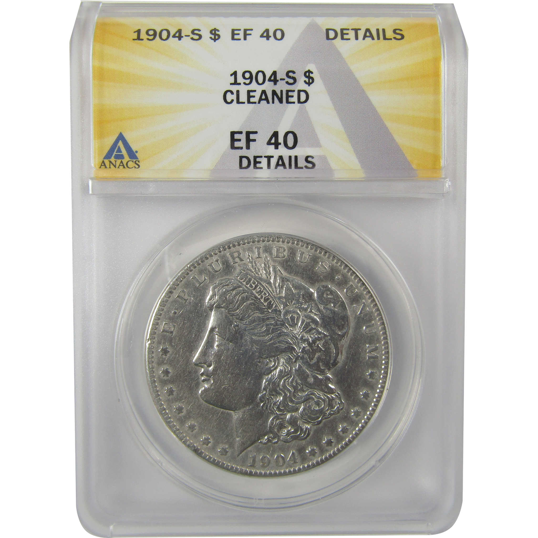 1904 S Morgan Dollar EF 40 Details ANACS Silver $1 Coin SKU:I21185 - Morgan coin - Morgan silver dollar - Morgan silver dollar for sale - Profile Coins &amp; Collectibles