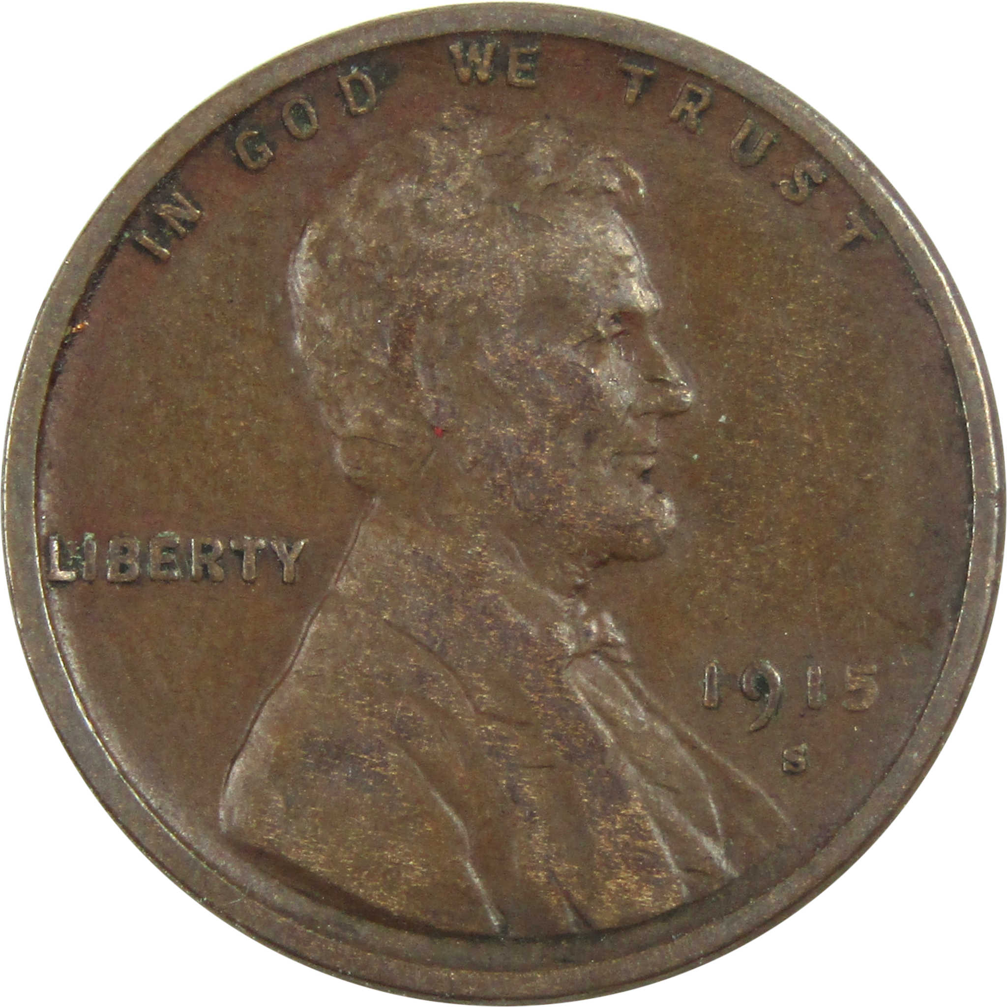 1915 S Lincoln Wheat Cent VF Very Fine Penny 1c Coin SKU:I14344