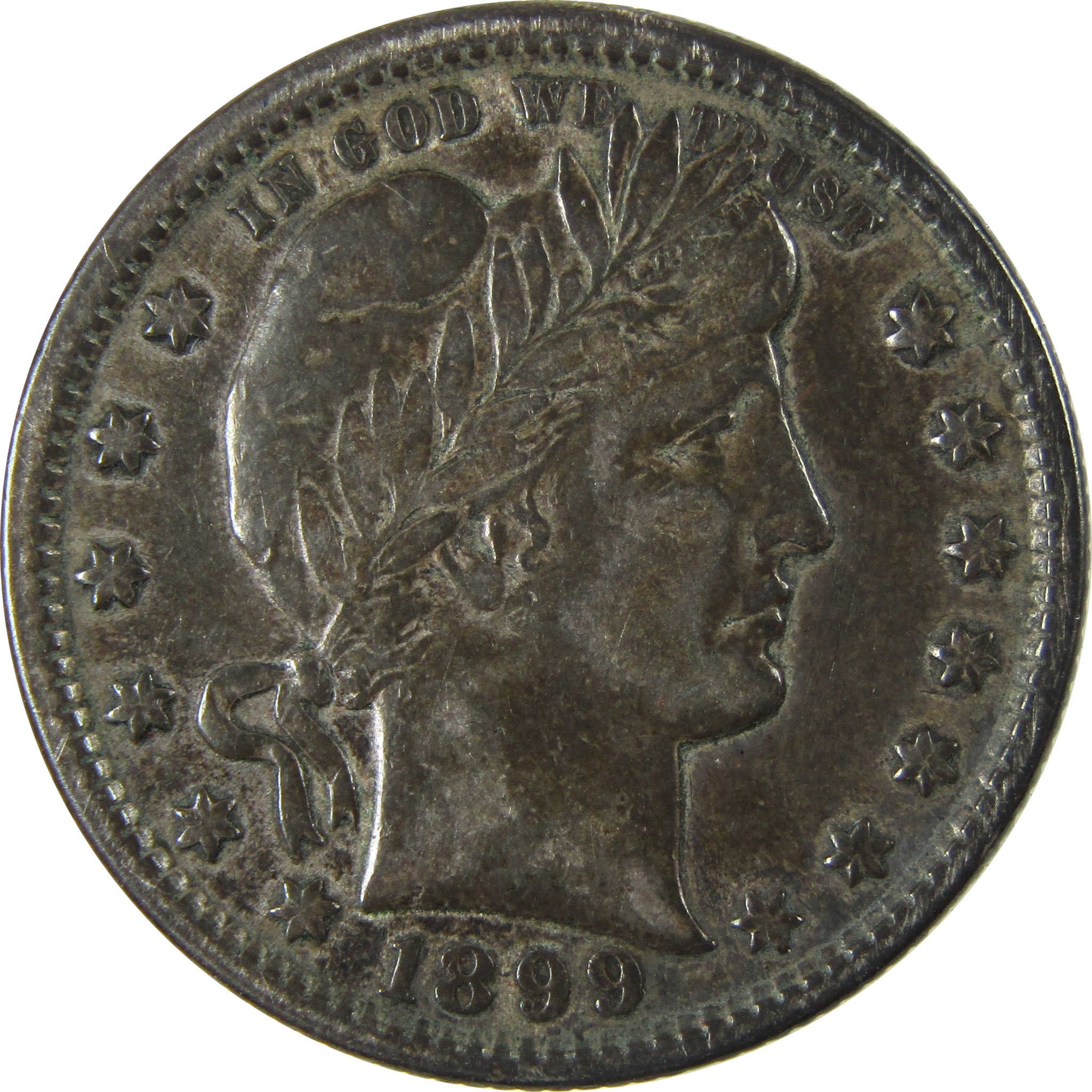 1899 Barber Silver Quarter VF Very Fine 25c Coin SKU:CP896