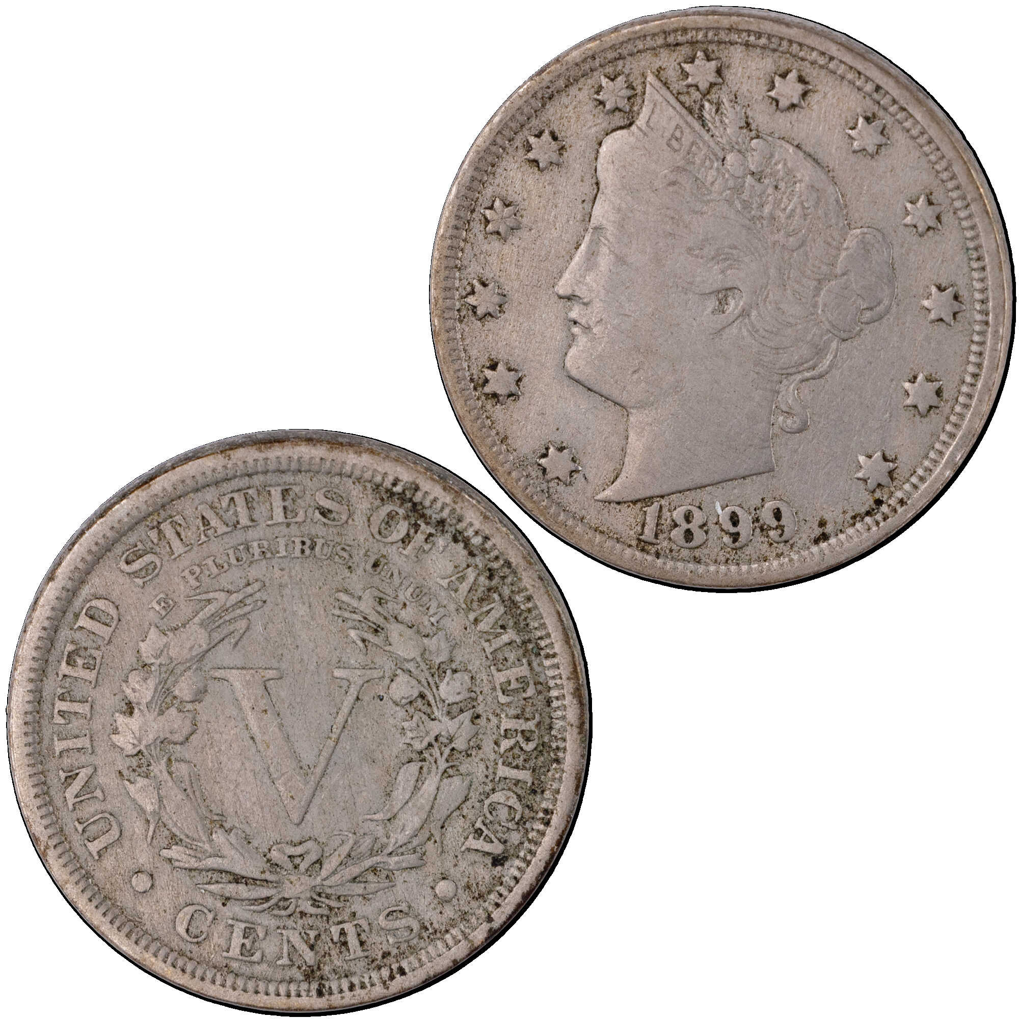 1899 Liberty Head V Nickel VG/F Very Good Fine 5c Coin SKU:CPC12674