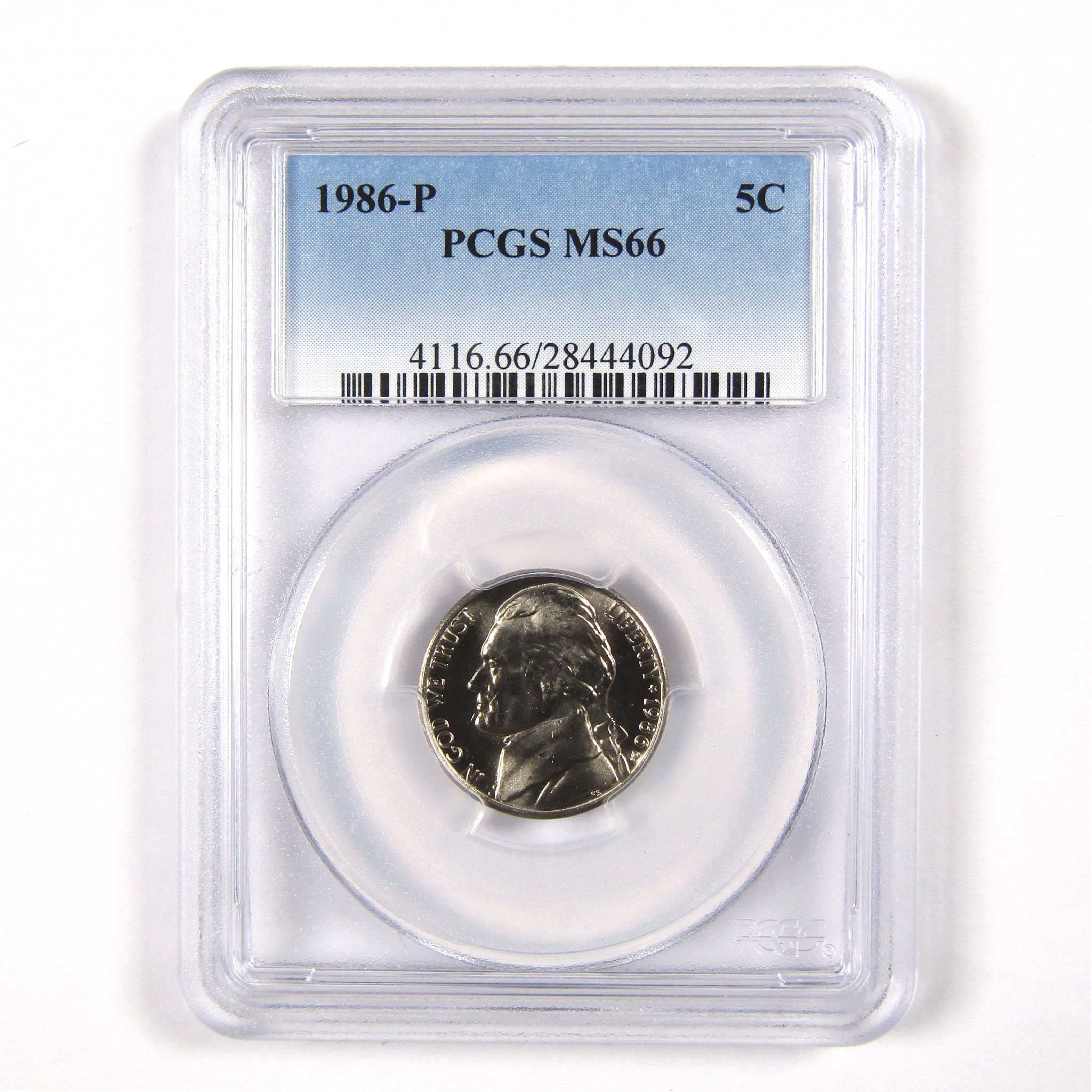 1986 P Jefferson Nickel MS 66 PCGS 5c Uncirculated Coin SKU:CPC5471