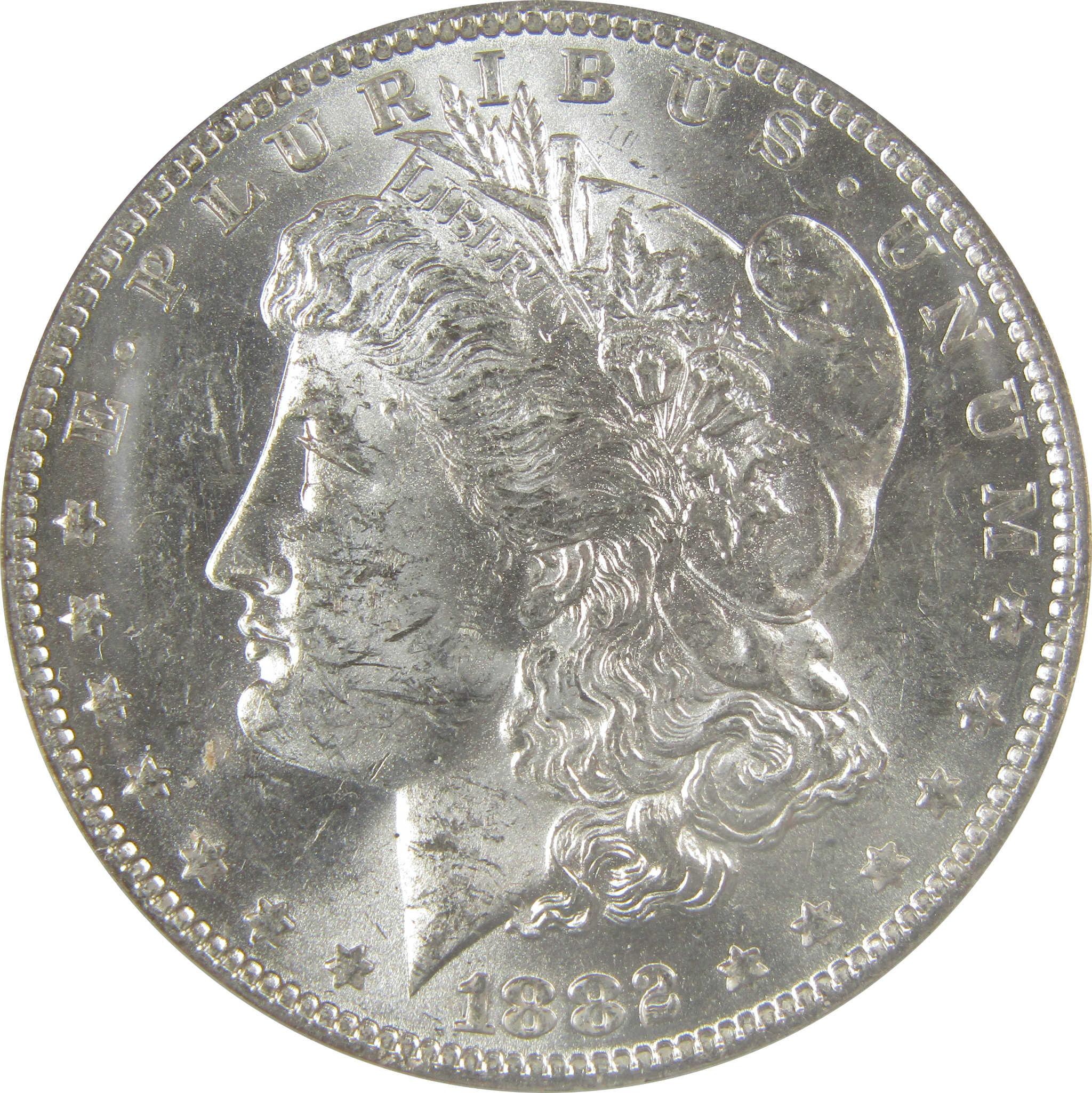 1882 O/S VAM-4 Recessed Top 100 Morgan Dollar MS 62 ANACS SKU:I21944 - Morgan coin - Morgan silver dollar - Morgan silver dollar for sale - Profile Coins &amp; Collectibles
