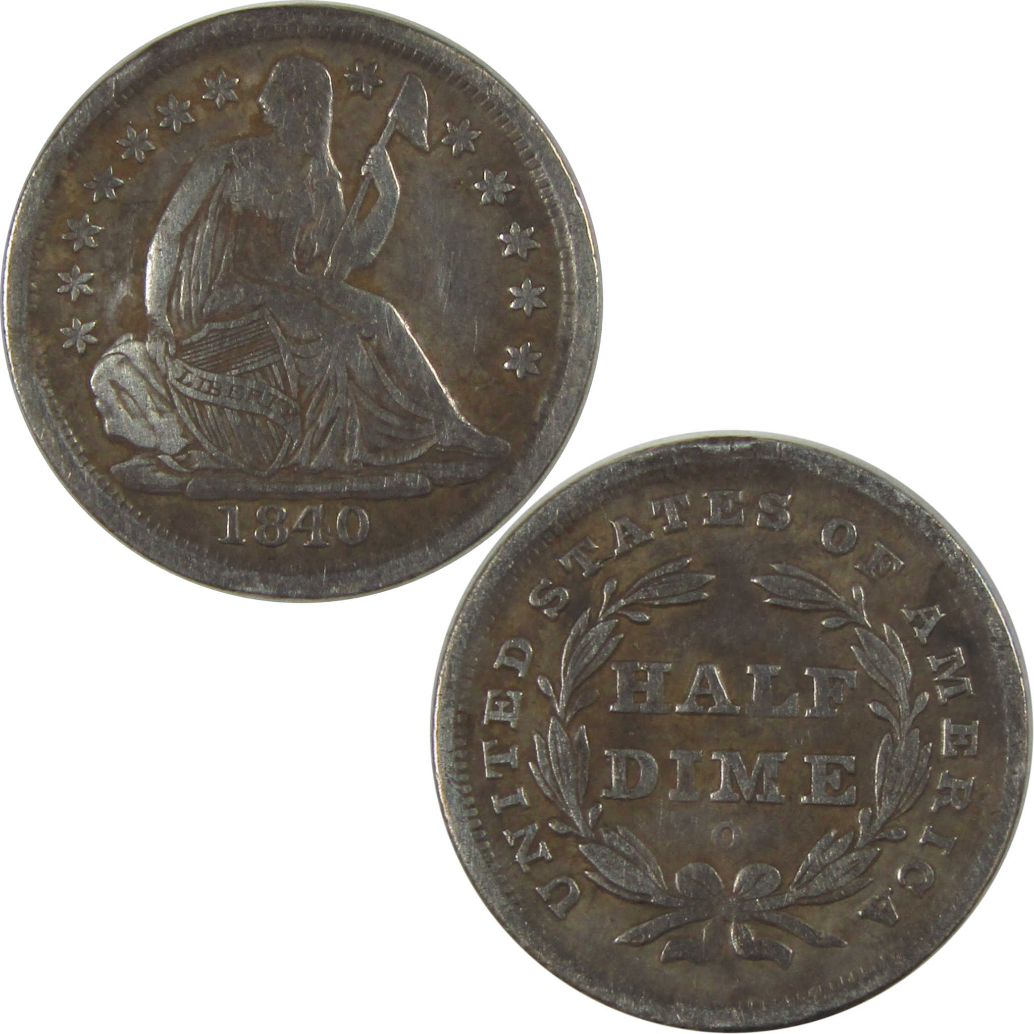 1840 O No Drapery Seated Liberty Half Dime VF Details SKU:CPC0959