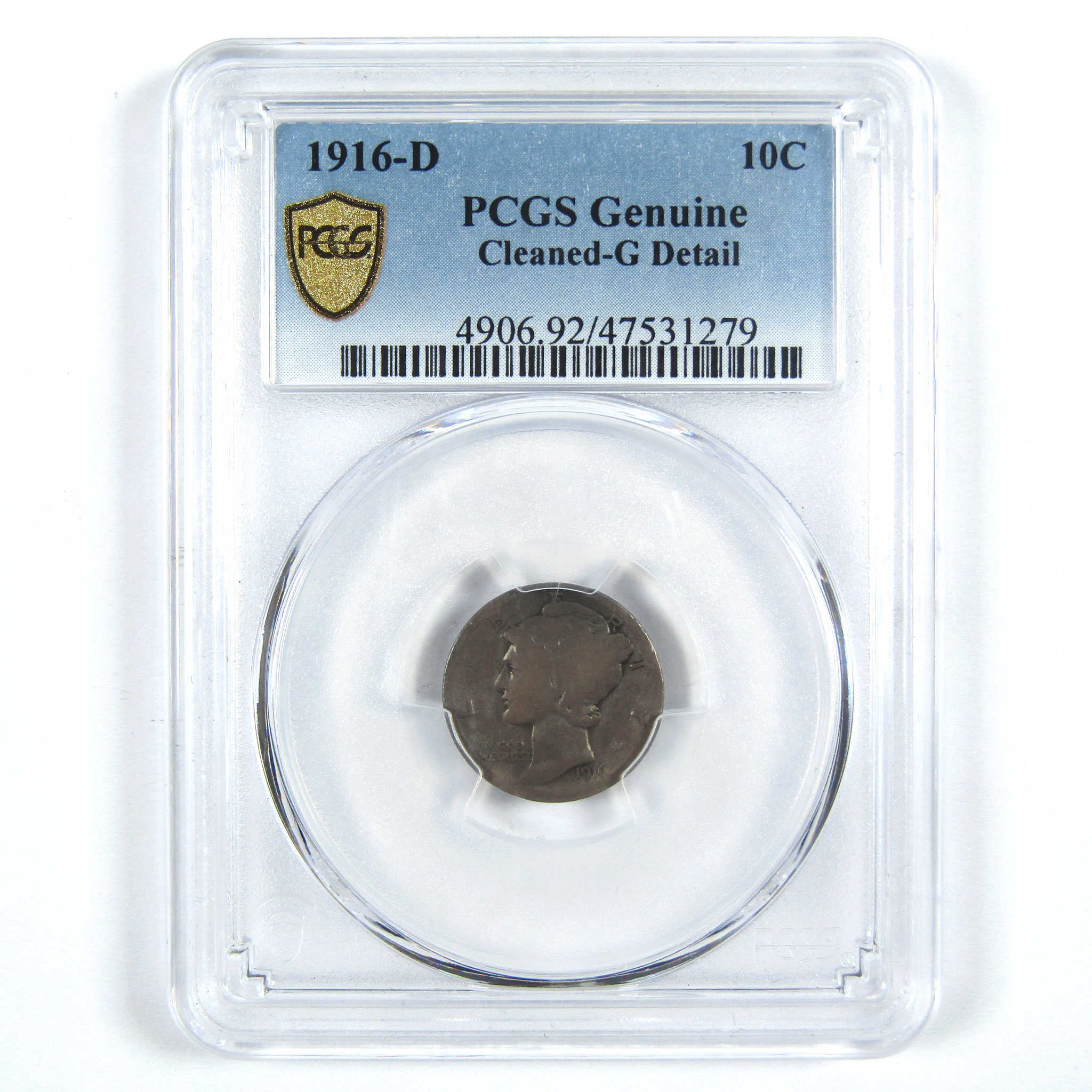 1916 D Mercury Dime G Good Details PCGS Silver 10c Coin SKU:I14462