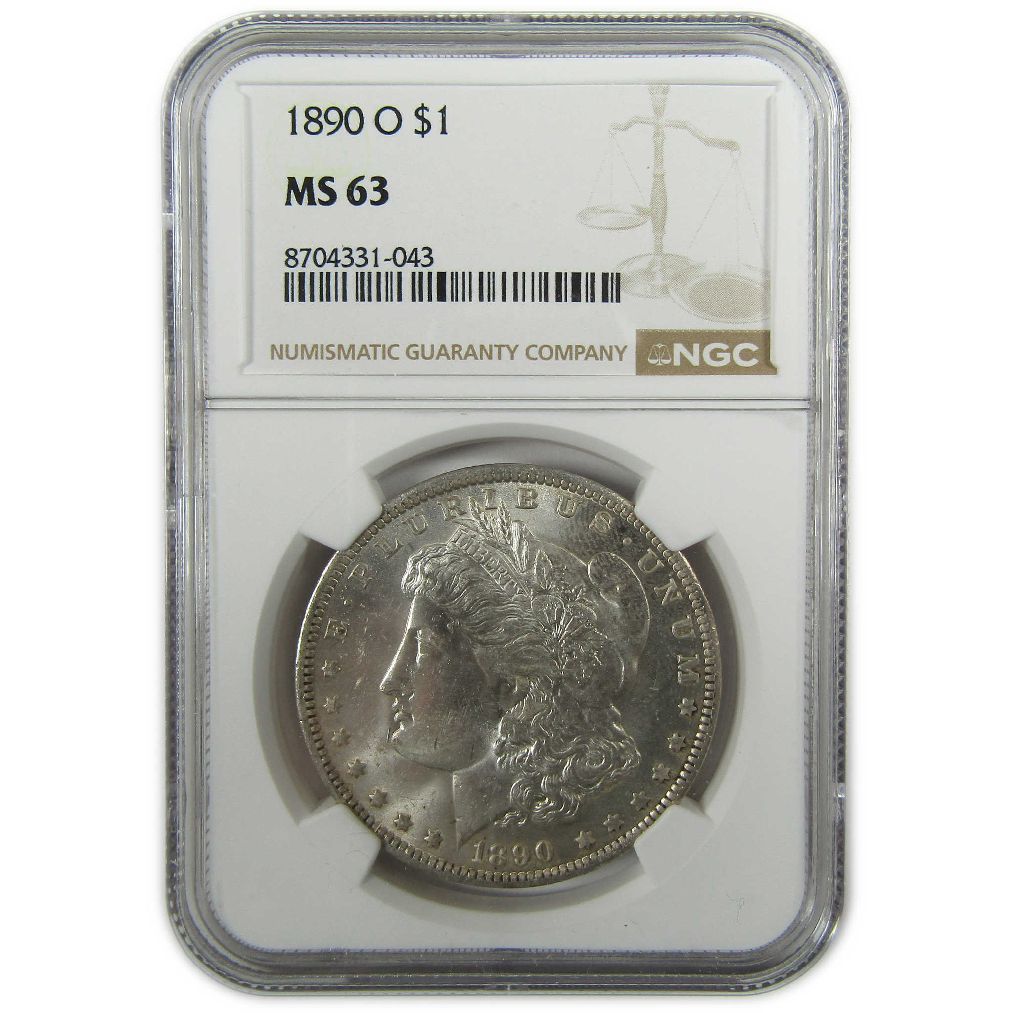 1890 O Morgan Silver Dollar MS 63 NGC Uncirculated $1 Coin SKU:I27522