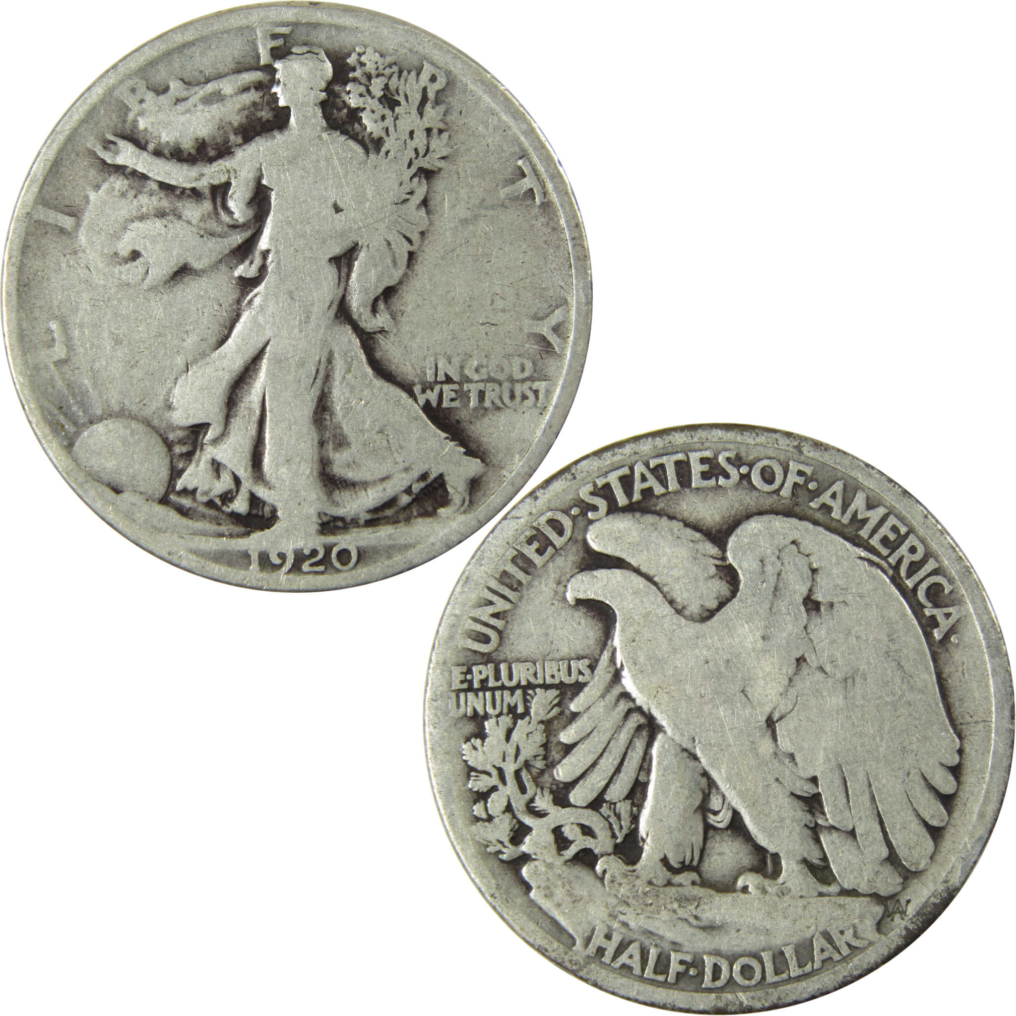 1920 Liberty Walking Silver Half Dollar VG Very Good SKU:CP516