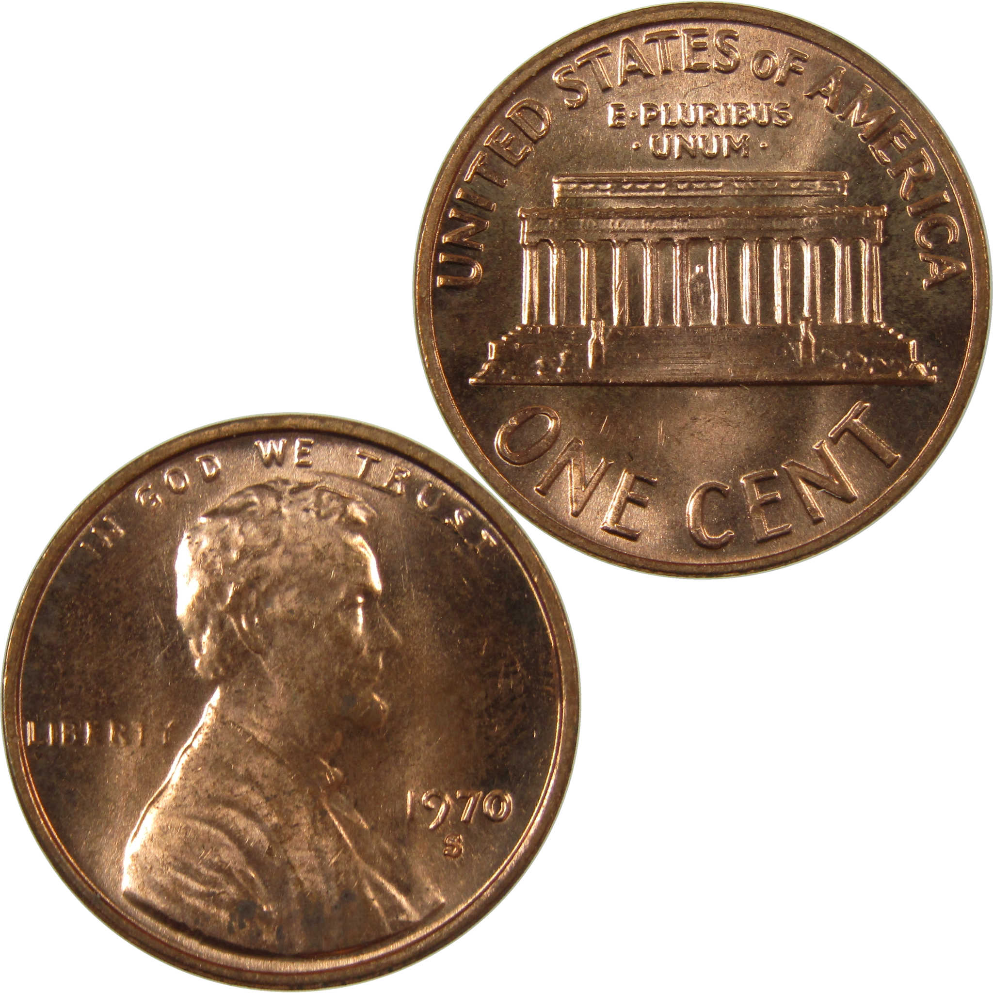 1970 S Small Date Lincoln Memorial Cent Uncirculated SKU:I27845