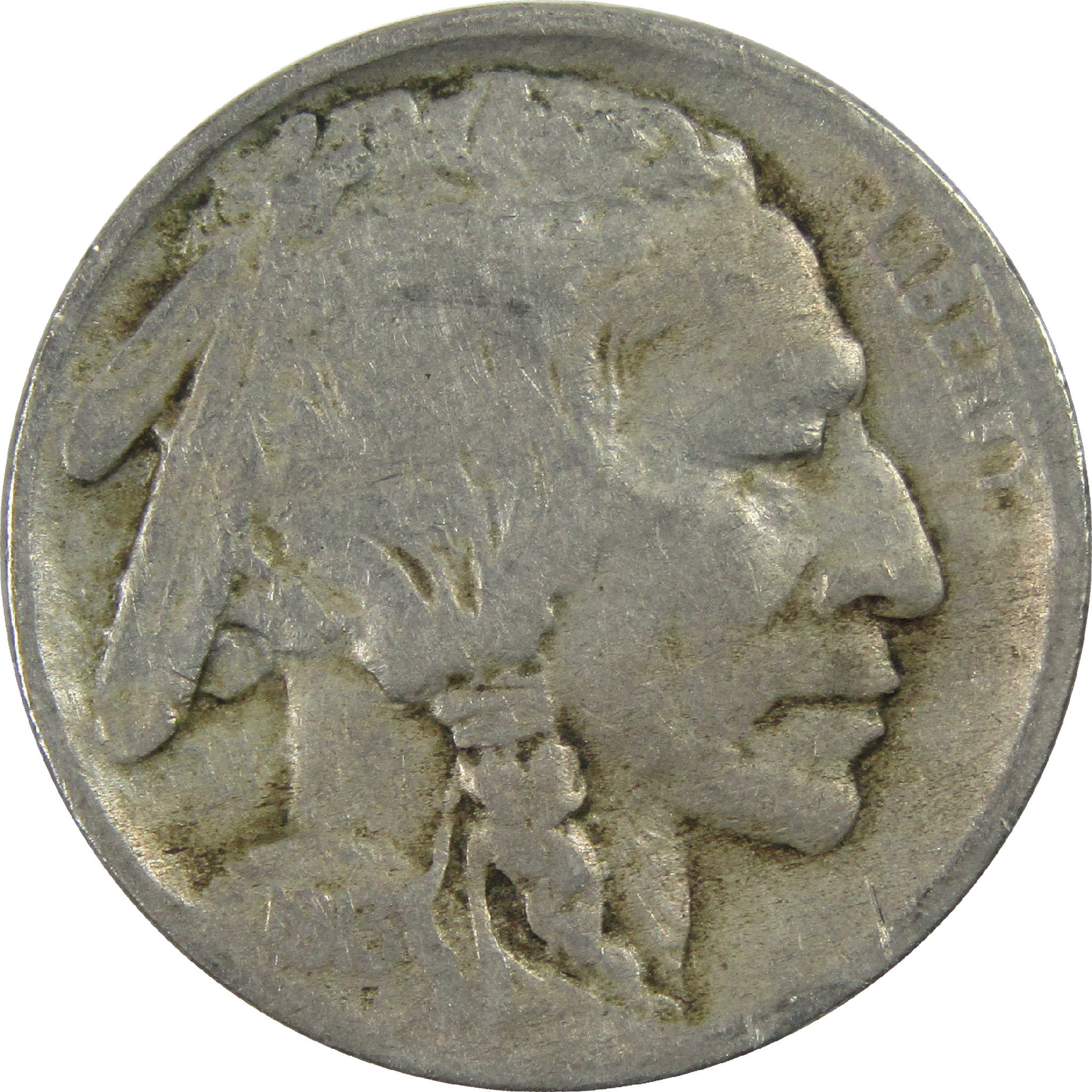 1913 Type 1 Indian Head Buffalo Nickel F Fine 5c Coin SKU:I12597