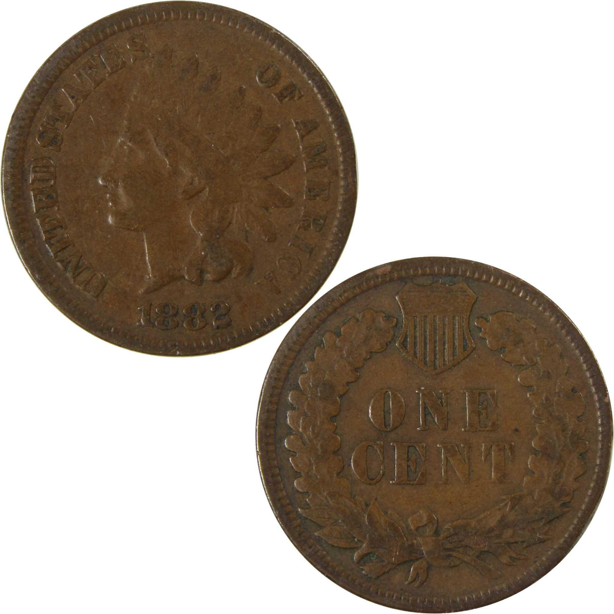 1882 Indian Head Cent VG Very Good Penny 1c Coin SKU:I27014