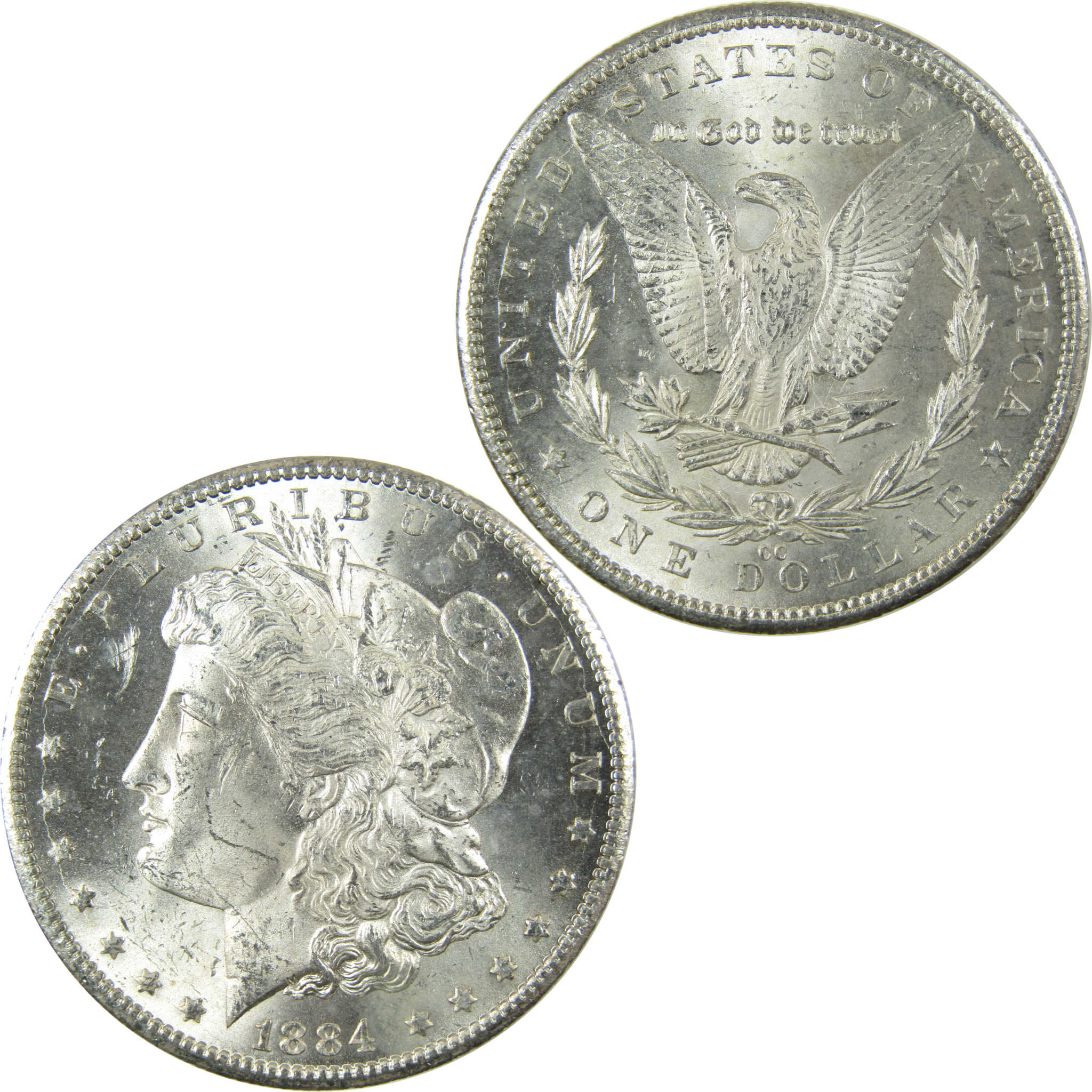 1884 CC Morgan Dollar Uncirculated Mint State $1 Coin SKU:EL27098 - Morgan coin - Morgan silver dollar - Morgan silver dollar for sale - Profile Coins &amp; Collectibles