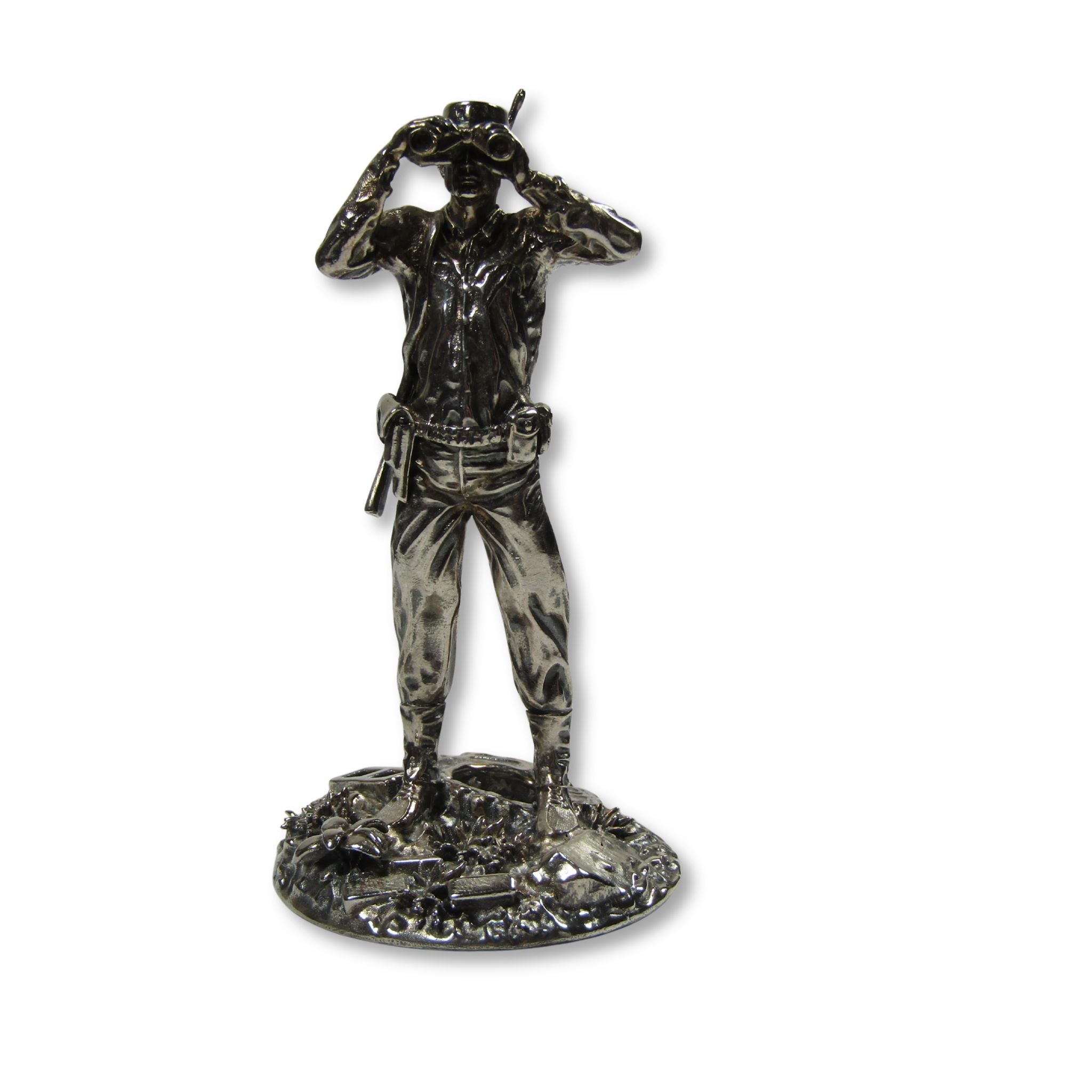 Officer Captain Troy Army Man 4 oz Sterling Silver Soldier Statue COA