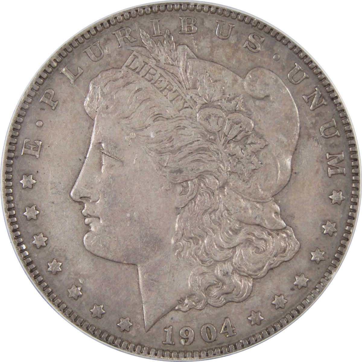 1904 Morgan Silver Dollar AU 55 ICG $1 Coin Collectible SKU:I29066