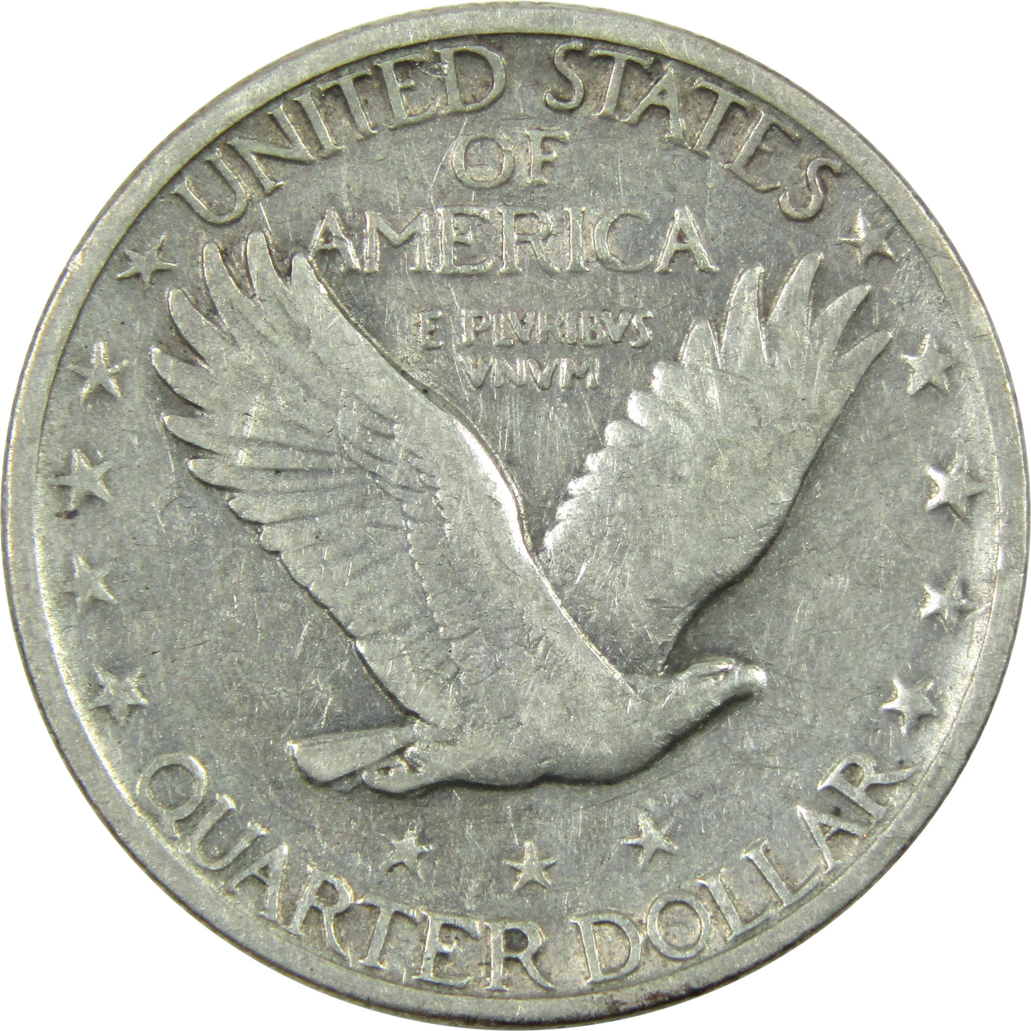 1927 S Standing Liberty Quarter F Fine Silver 25c Coin SKU:I14040