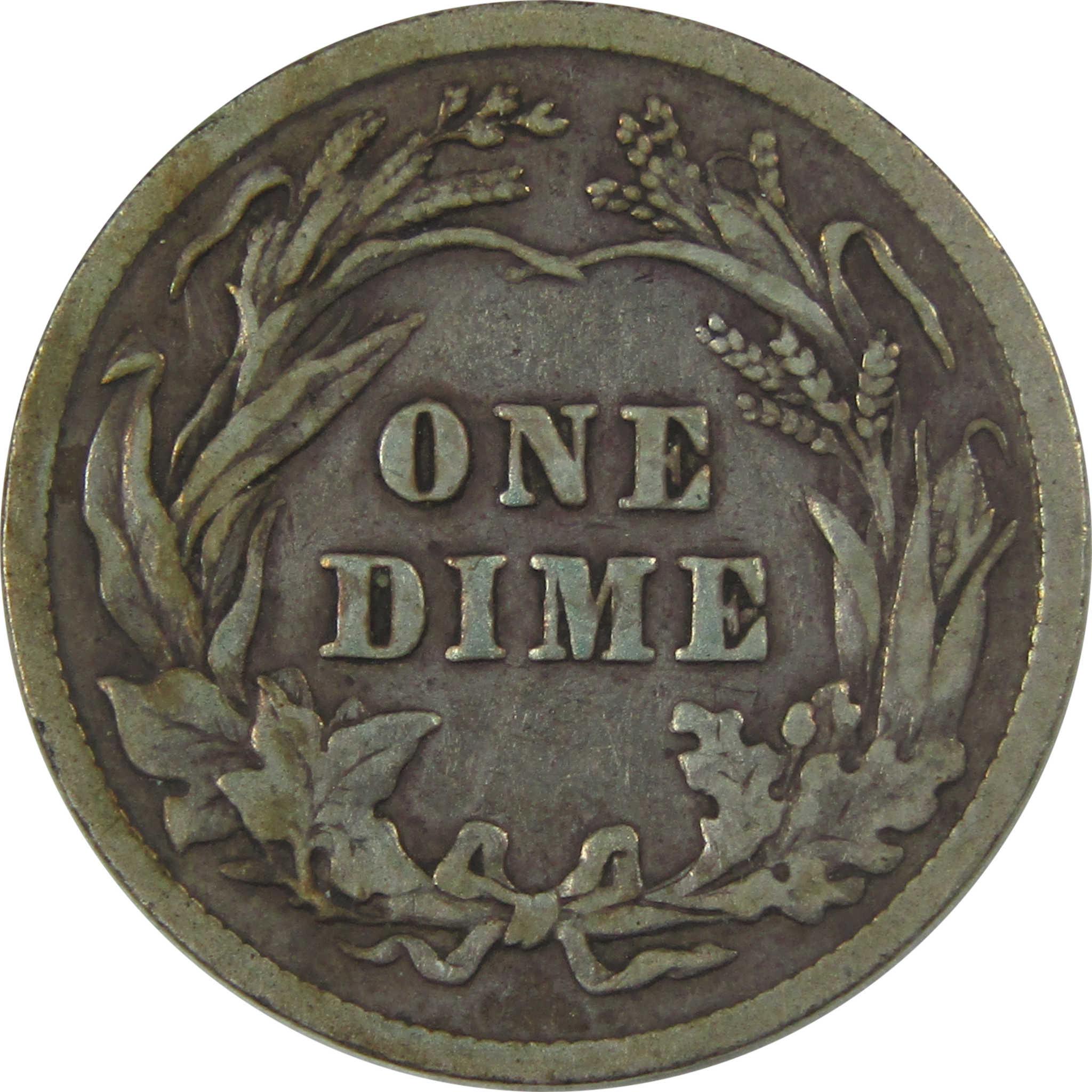 1902 Barber Silver Dime VF Very Fine 10c Coin SKU:I24566