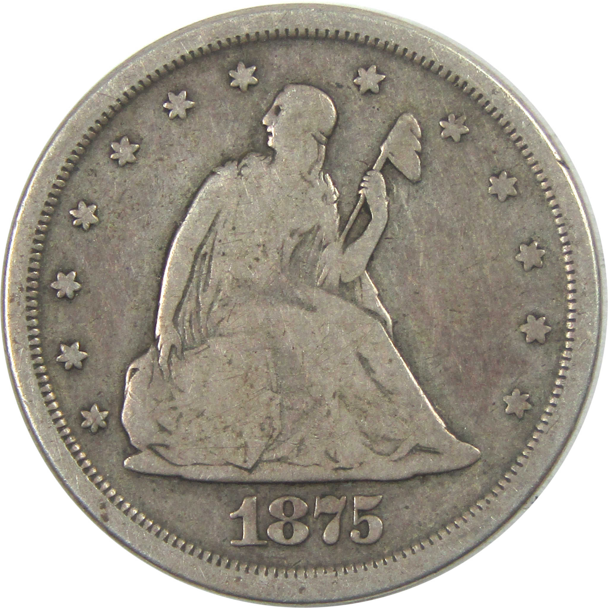 1875 S Seated Liberty Twenty Cent Piece G Good Silver 20c SKU:I15406