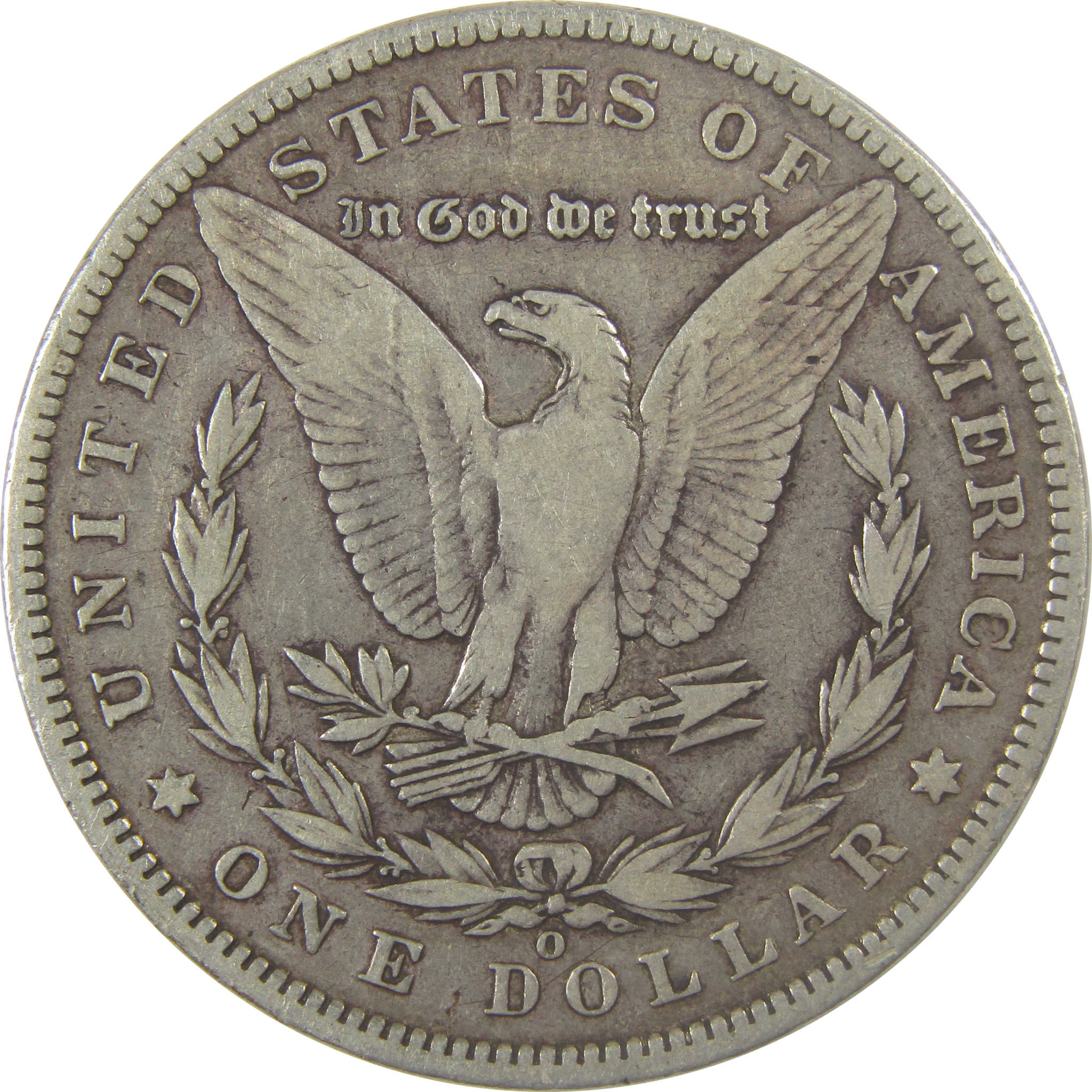 1891 O VAM-1A1 E on Reverse Morgan Silver Dollar F Fine SKU:I24412