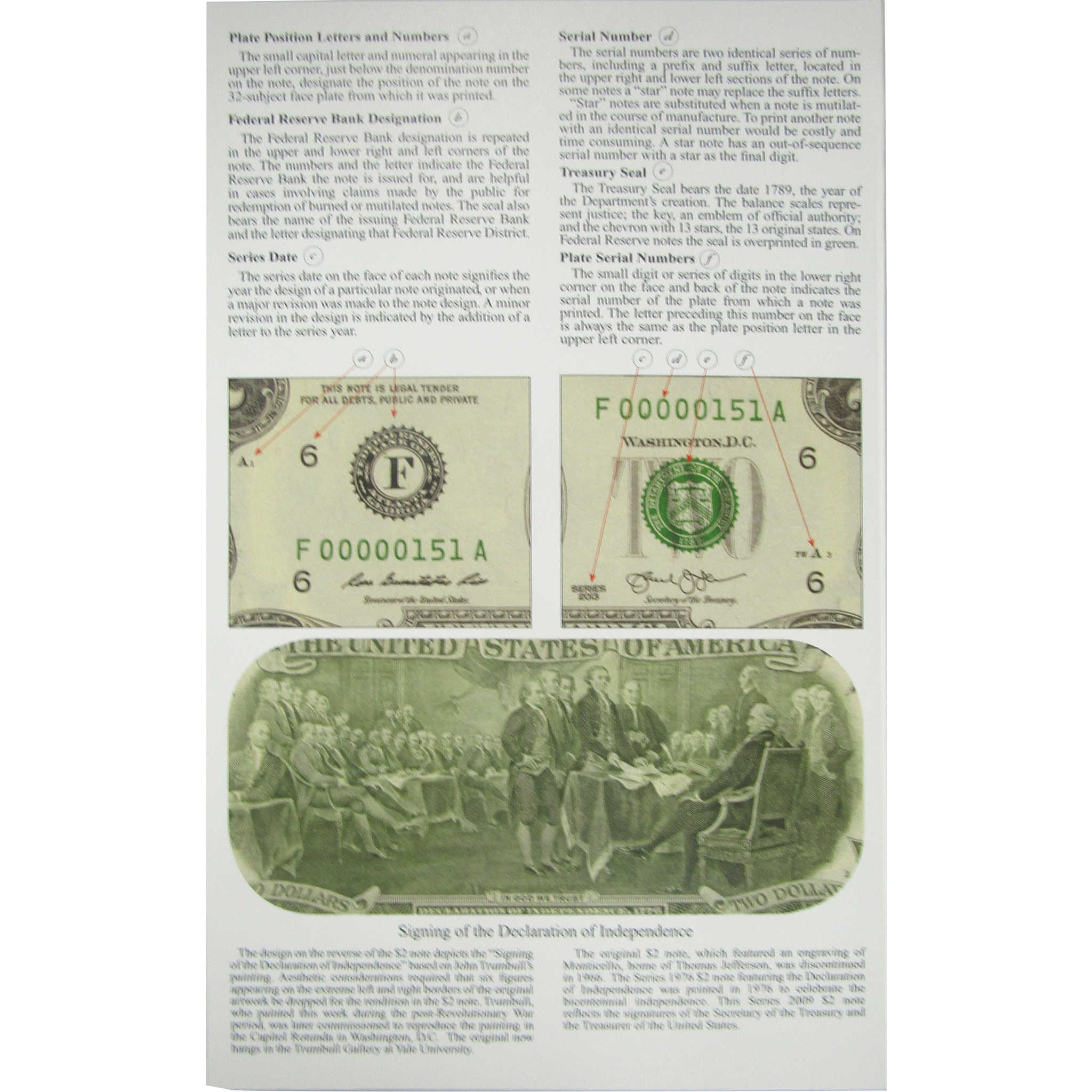 2013 $2 Federal Reserve 4 Note Uncut Sheet CCU OGP SKU:OPC200