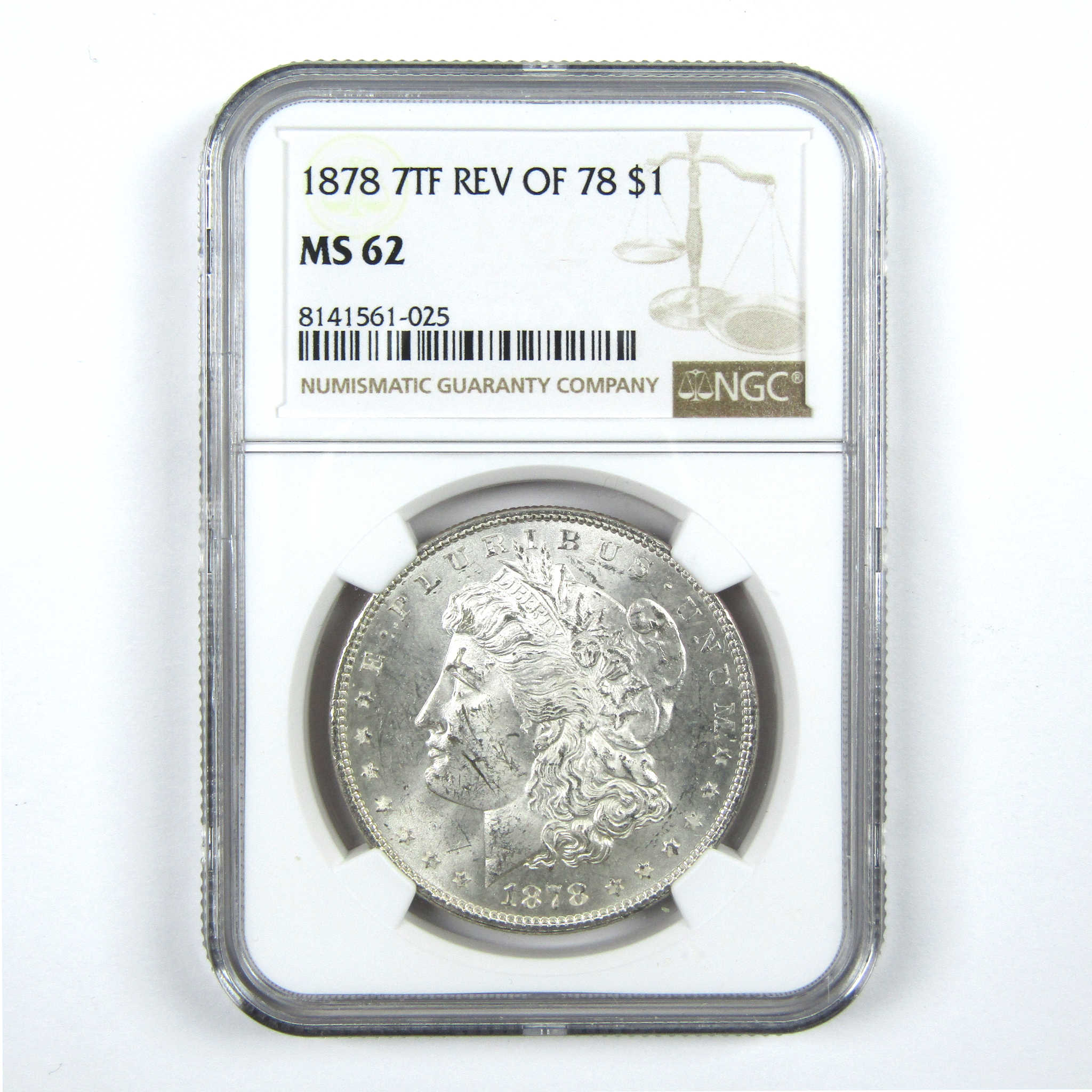 1878 7TF Rev 78 Morgan Dollar MS 62 NGC Uncirculated SKU:I14018 - Morgan coin - Morgan silver dollar - Morgan silver dollar for sale - Profile Coins &amp; Collectibles