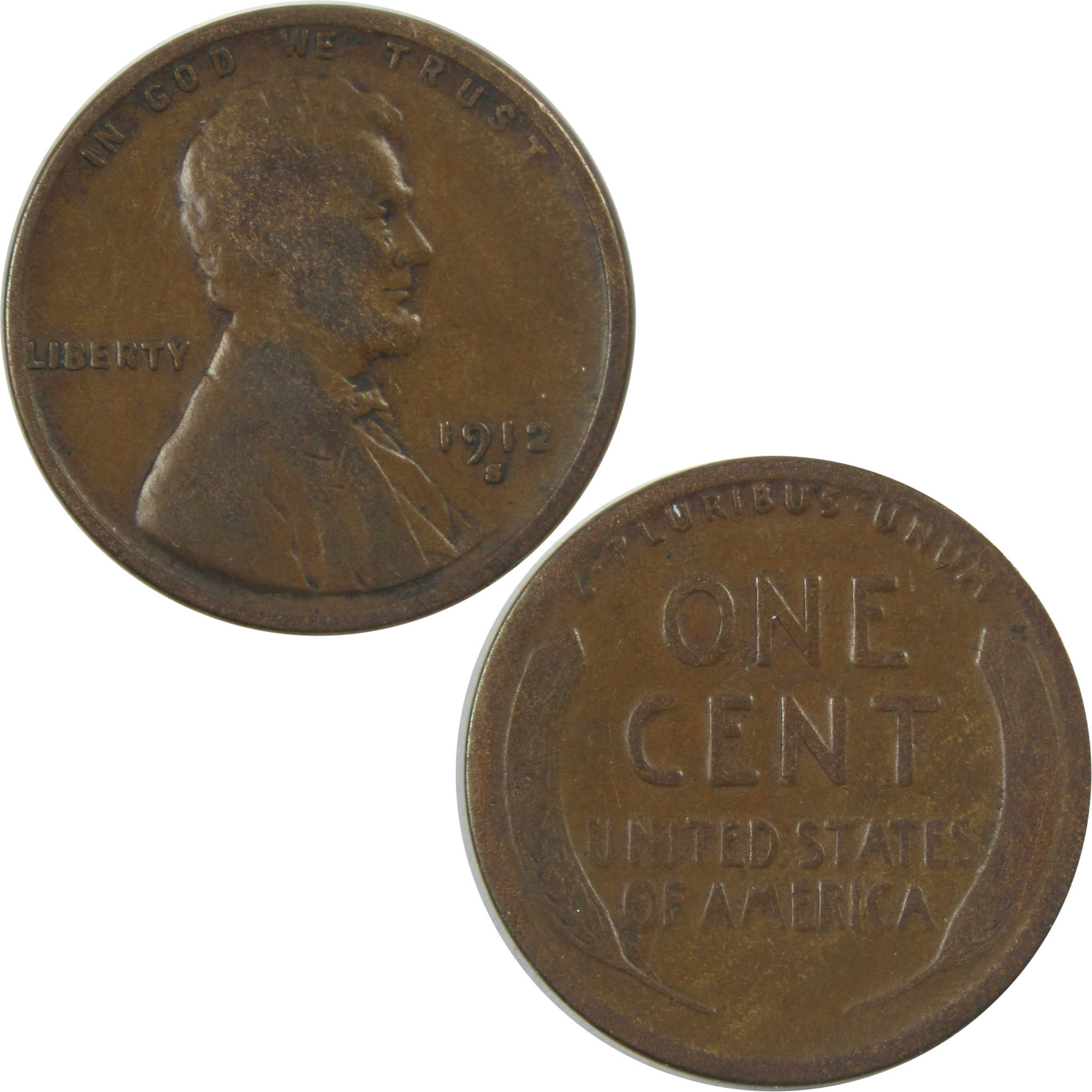 1912 S Lincoln Wheat Cent G Good Penny 1c Coin SKU:I15426