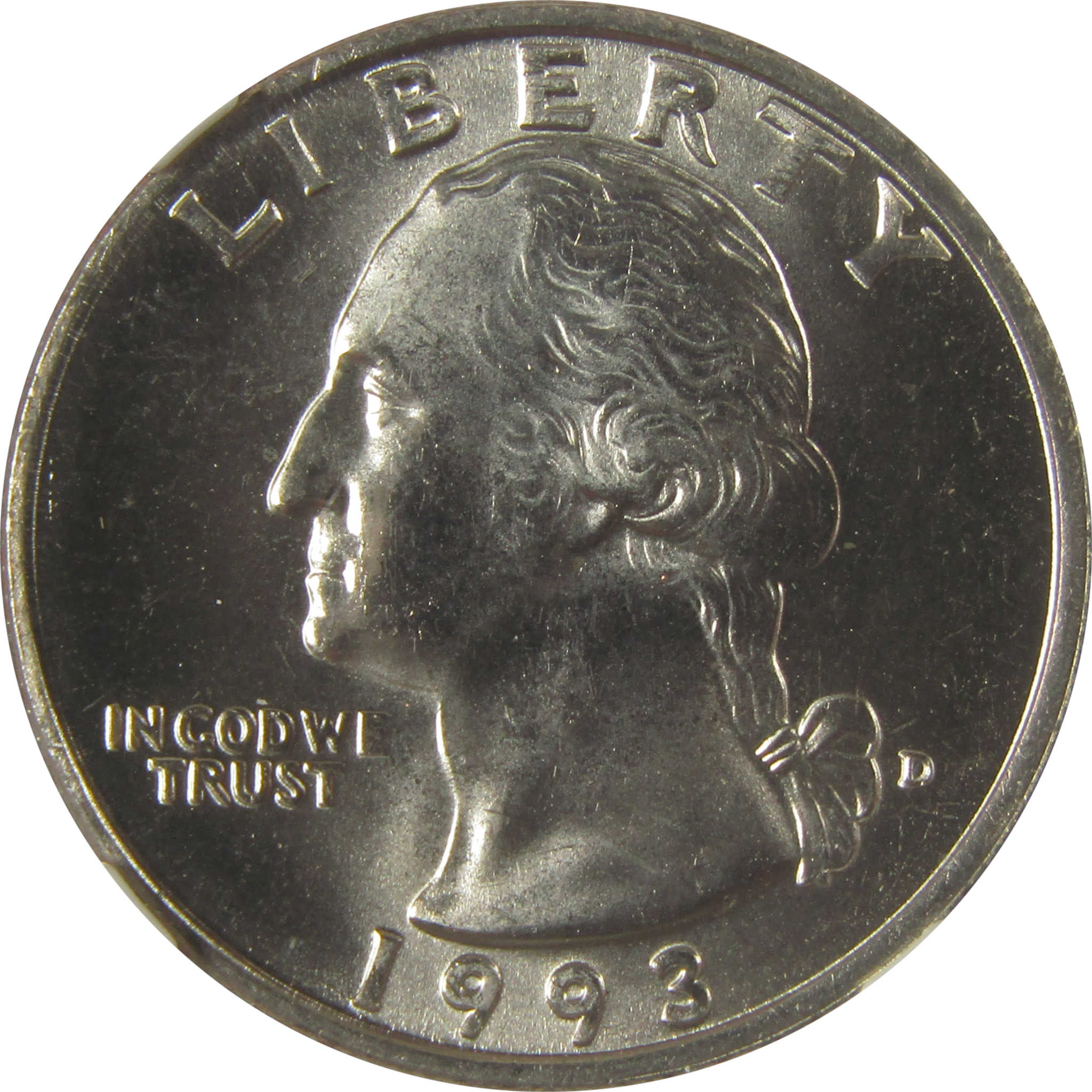 1993 D Washington Quarter MS 67 NGC Clad Error Label SKU:I20539