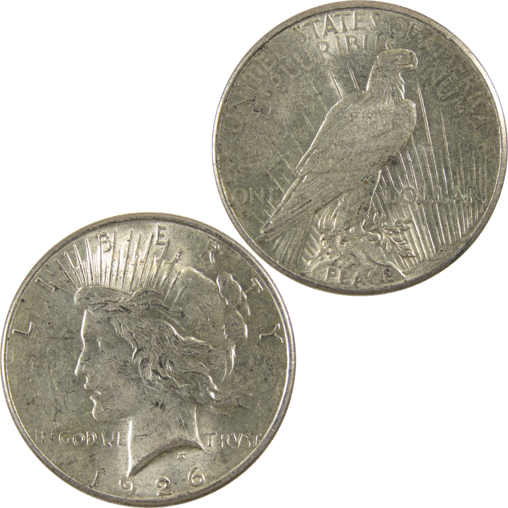 1926 S Peace Dollar AU About Uncirculated Silver $1 Coin SKU:I11527